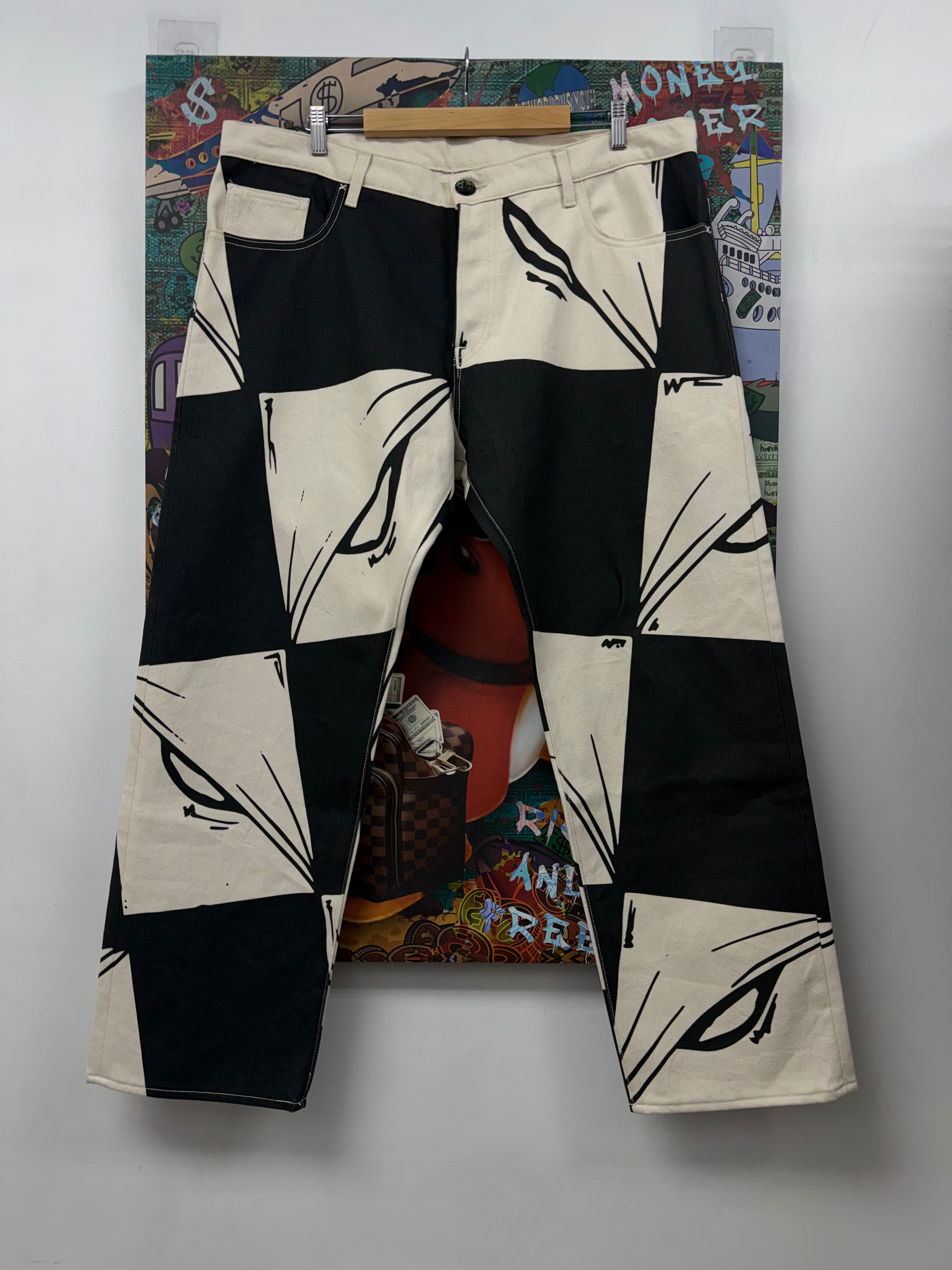 Matty Boy White Black Stay Fast Jeans