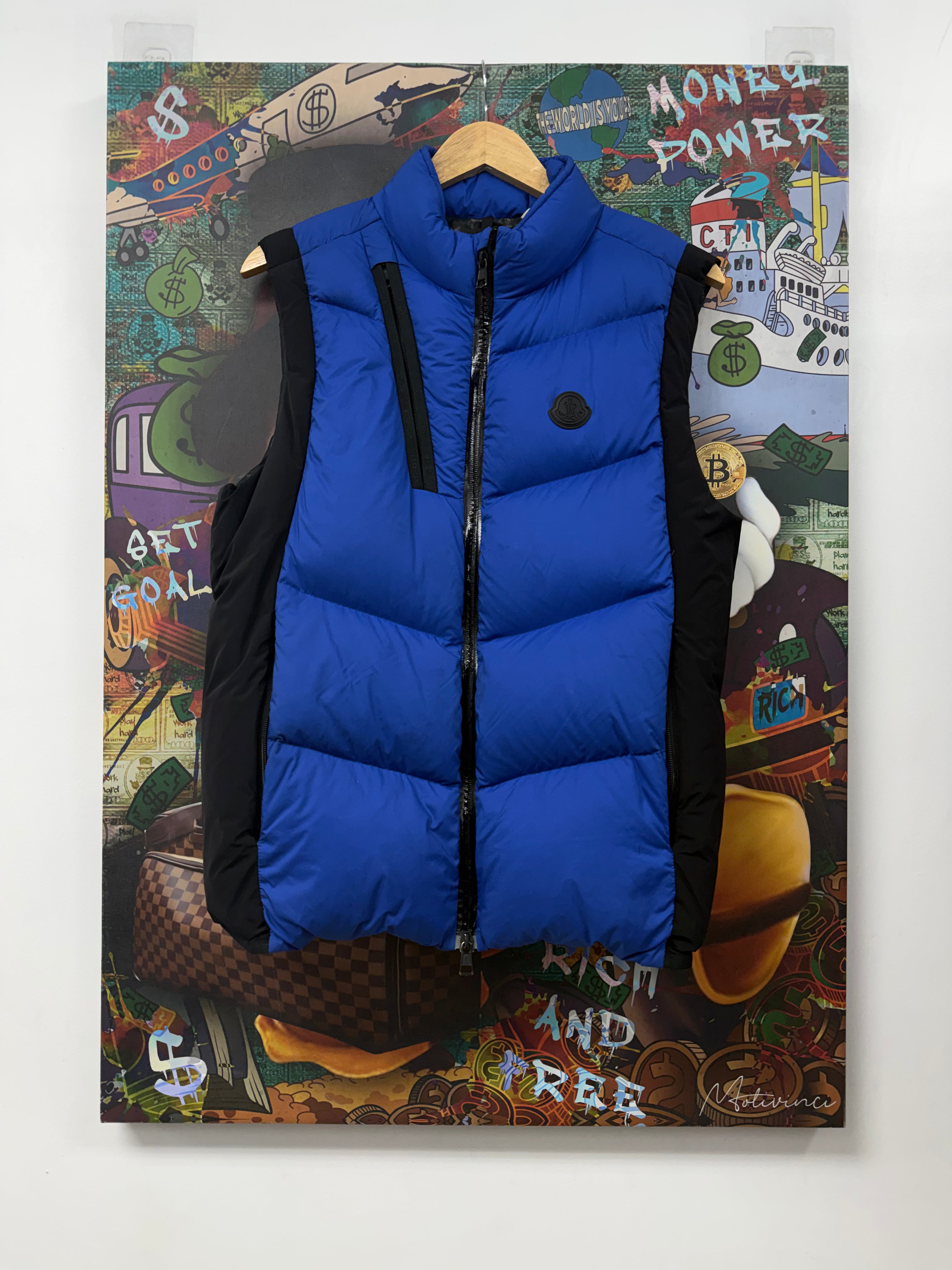 Moncler Blue Black Puffer Vest