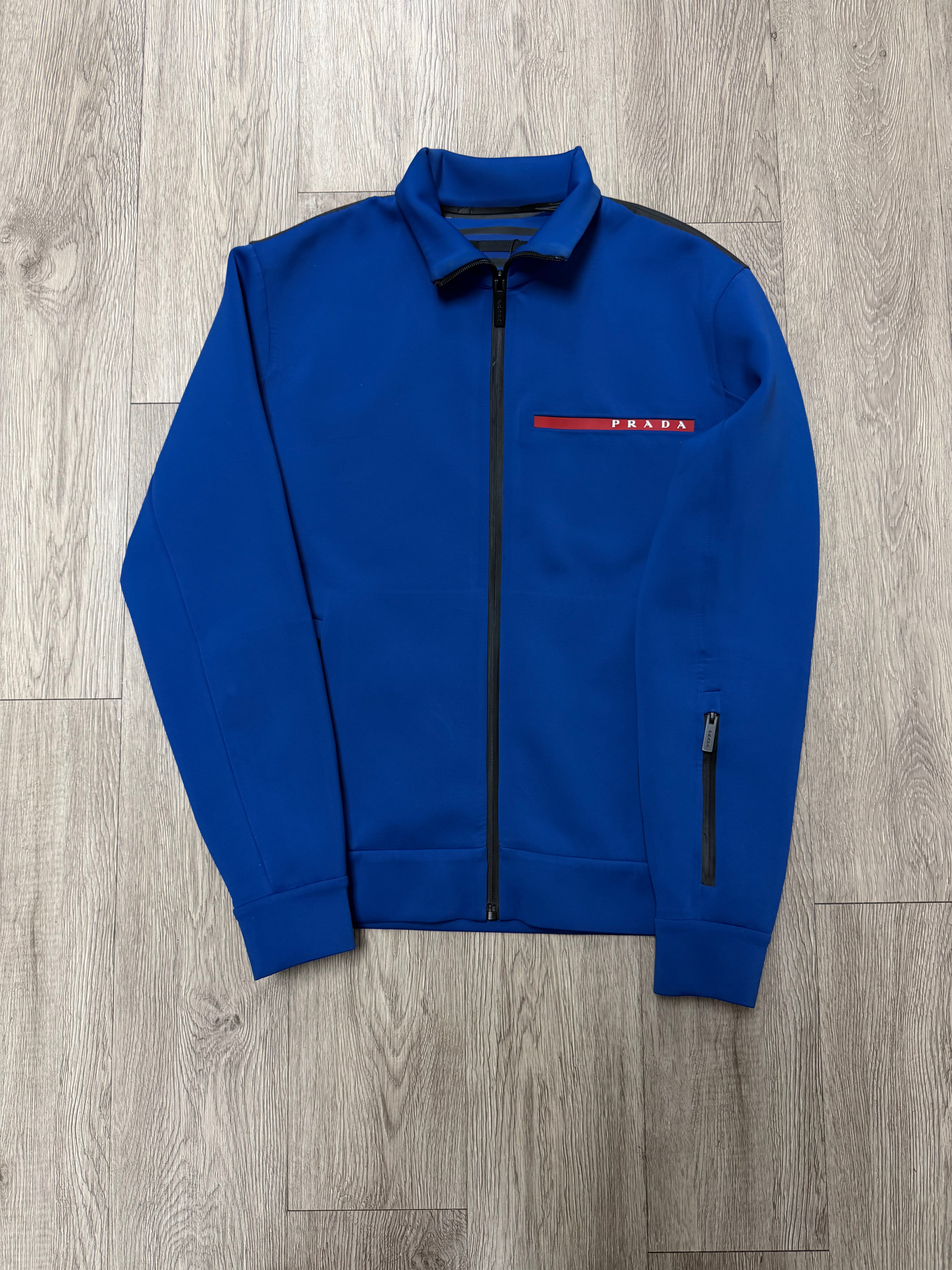 Prada Blue Technical Zip Up Jacket