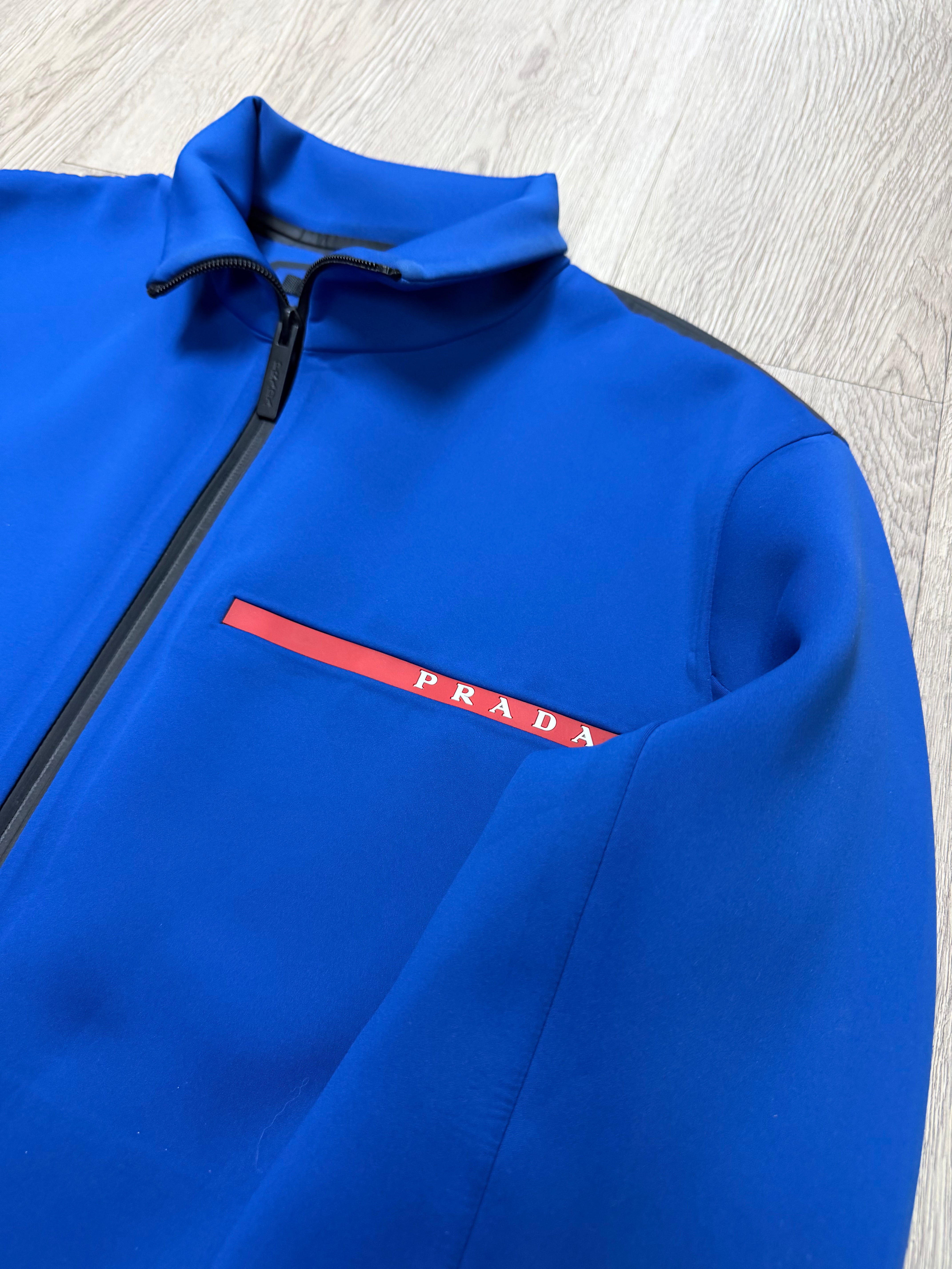 Prada Blue Technical Zip Up Jacket