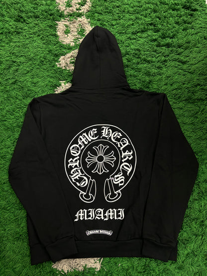 Chrome Hearts Miami Horseshoe Hoodie Black New Medium