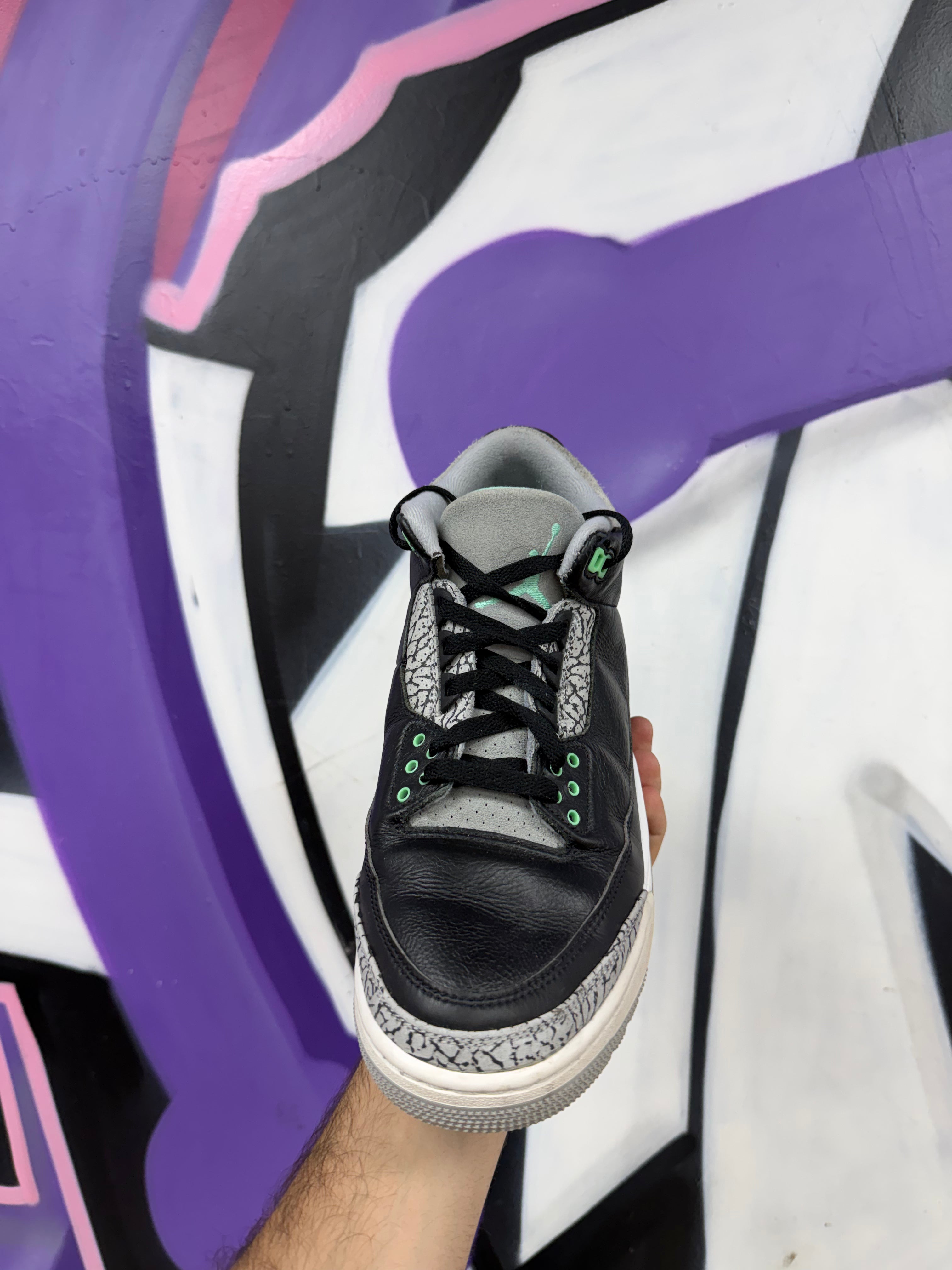 Jordan 3 Green Glow Sneakers