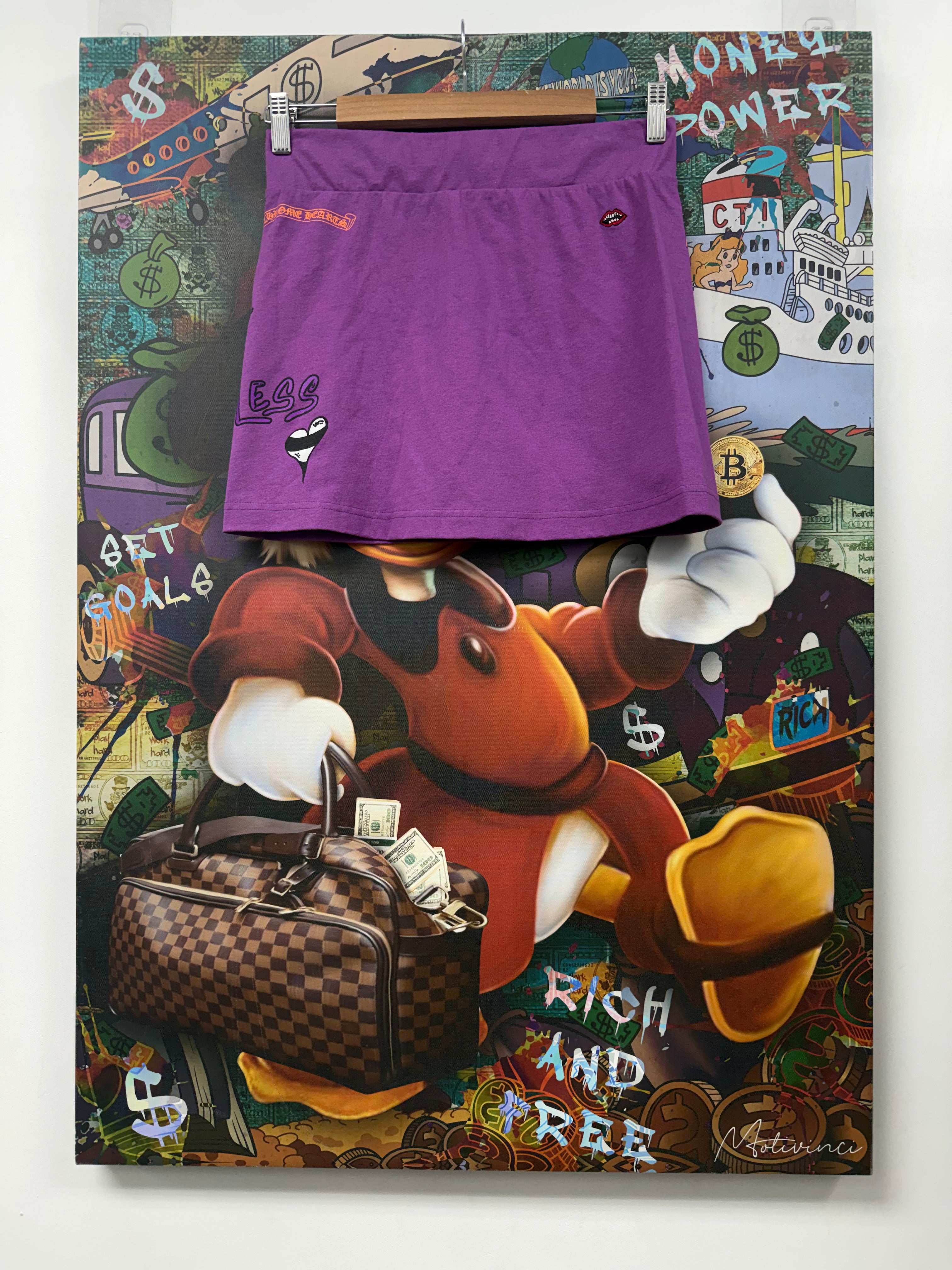 Chrome Hearts Matty Boy Purple Want More Skirt