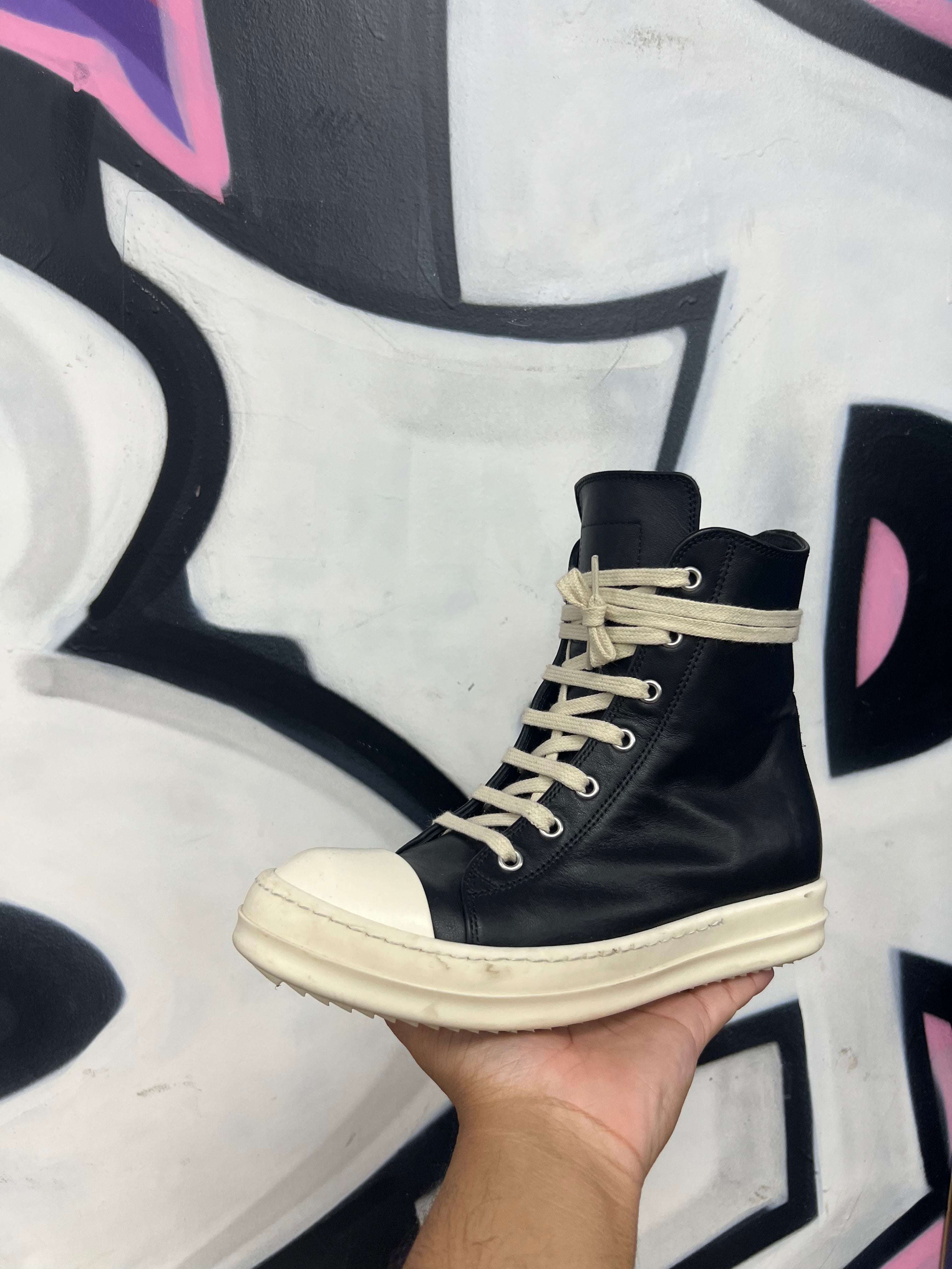 Rick Owens Black Mainline Hi Sneakers