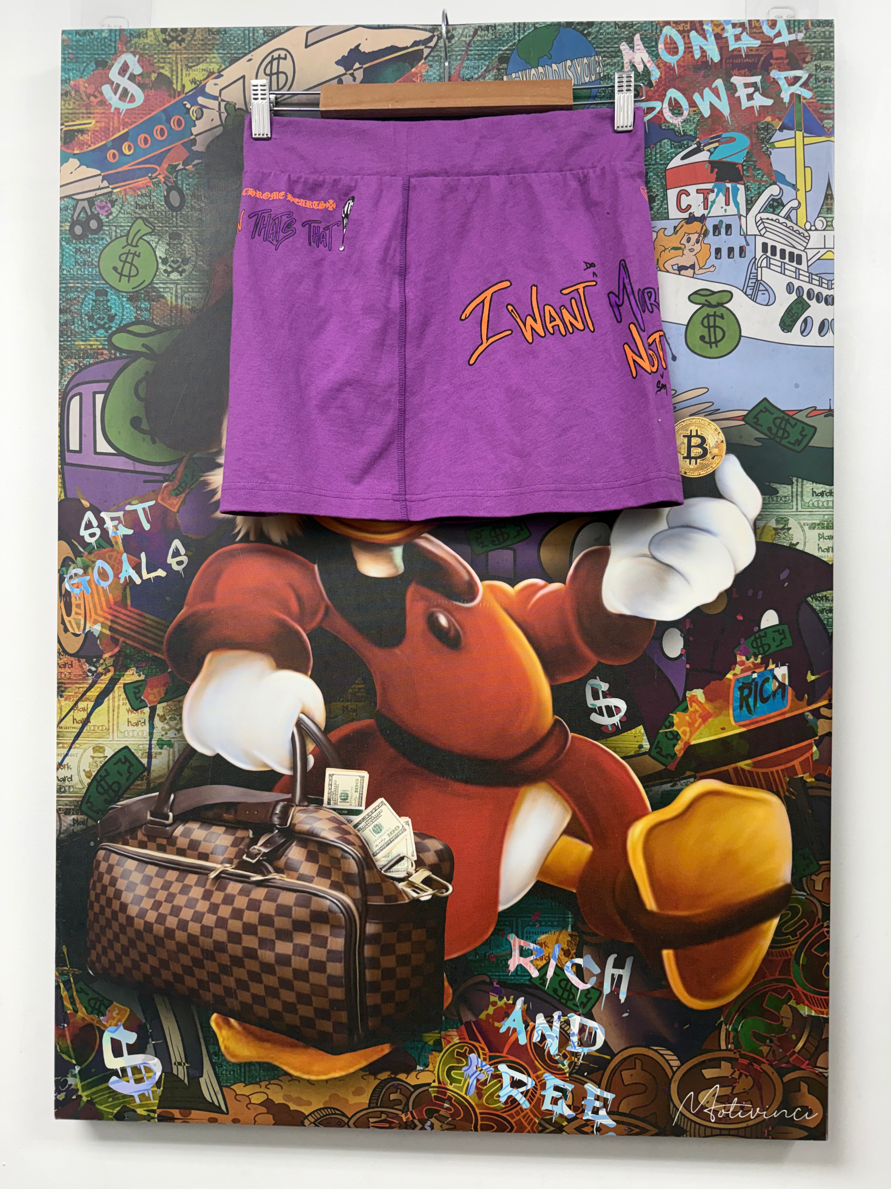 Chrome Hearts Matty Boy Purple Want More Skirt