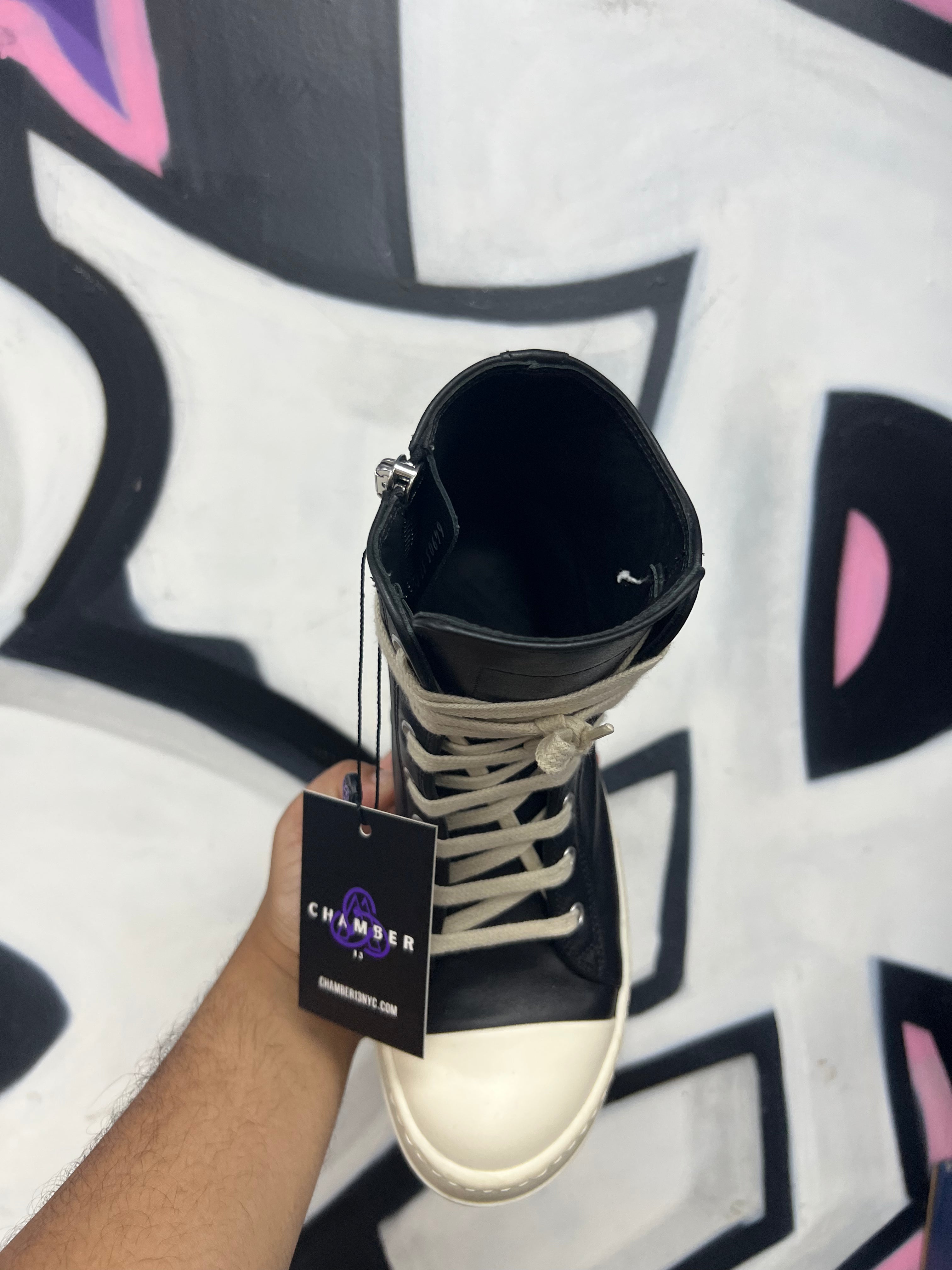 Rick Owens Black Mainline Hi Sneakers