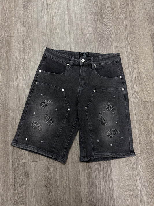 Mixed Emotion Old School Denim Black Shorts