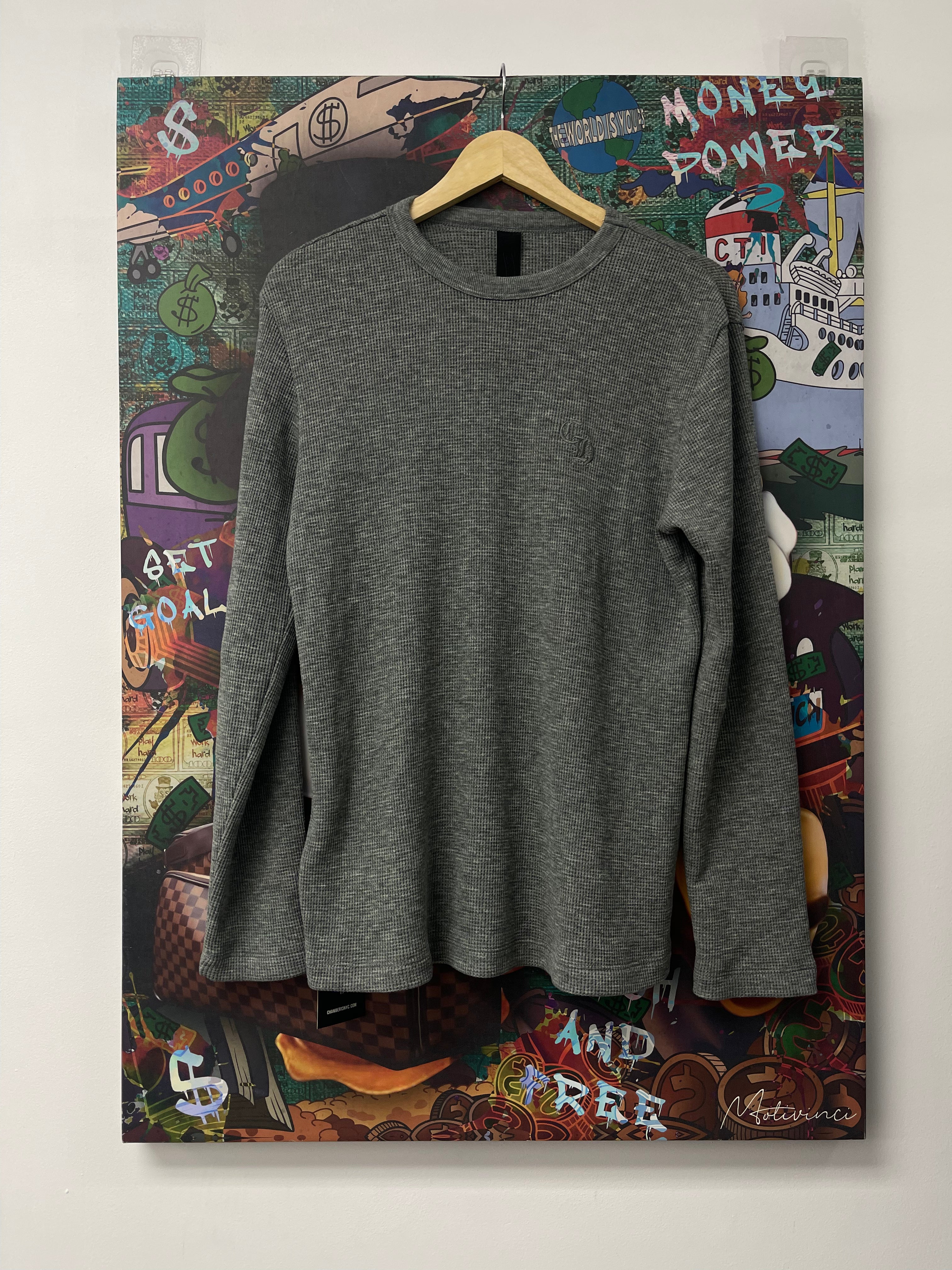 Chrome Hearts Waffle Thermal LS Grey New