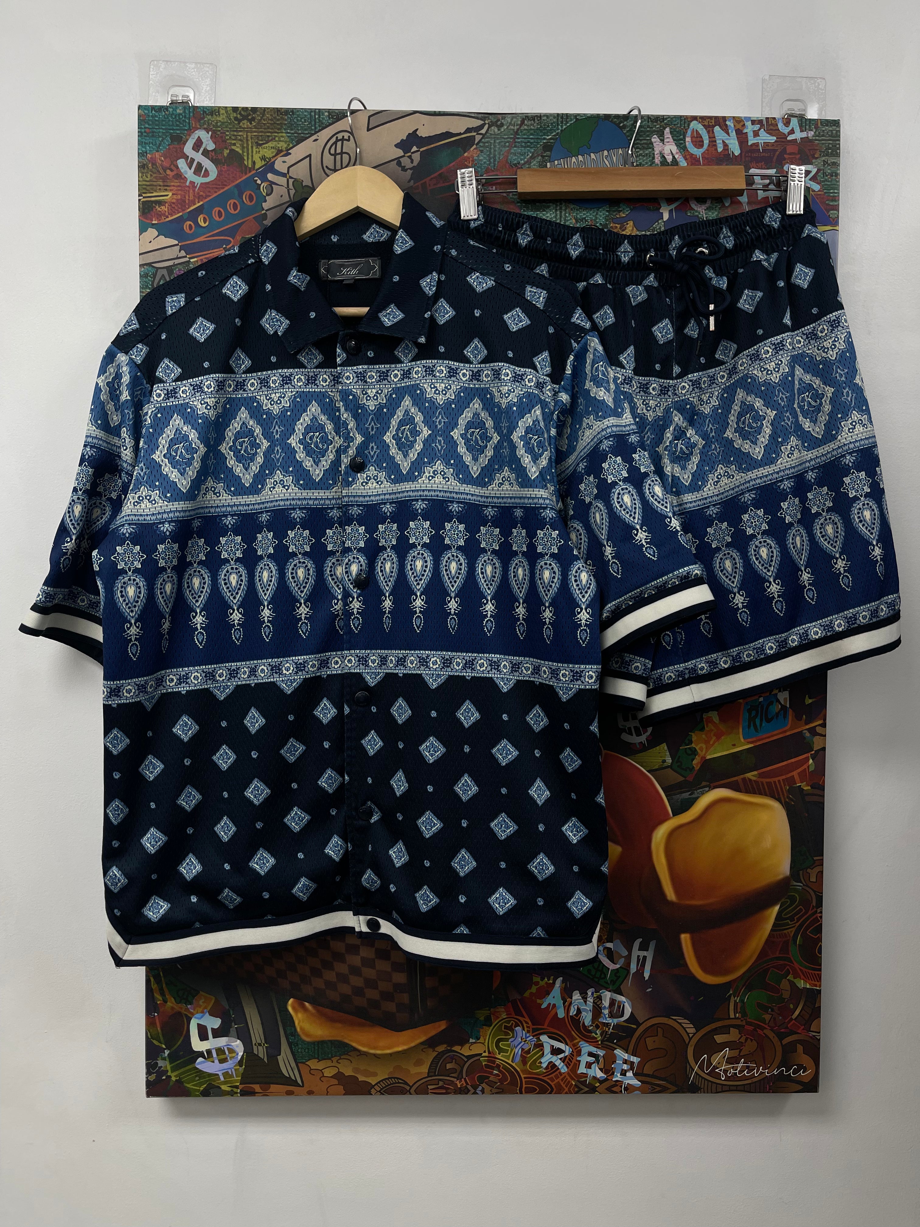 Kith Blue Paisley Mesh Set