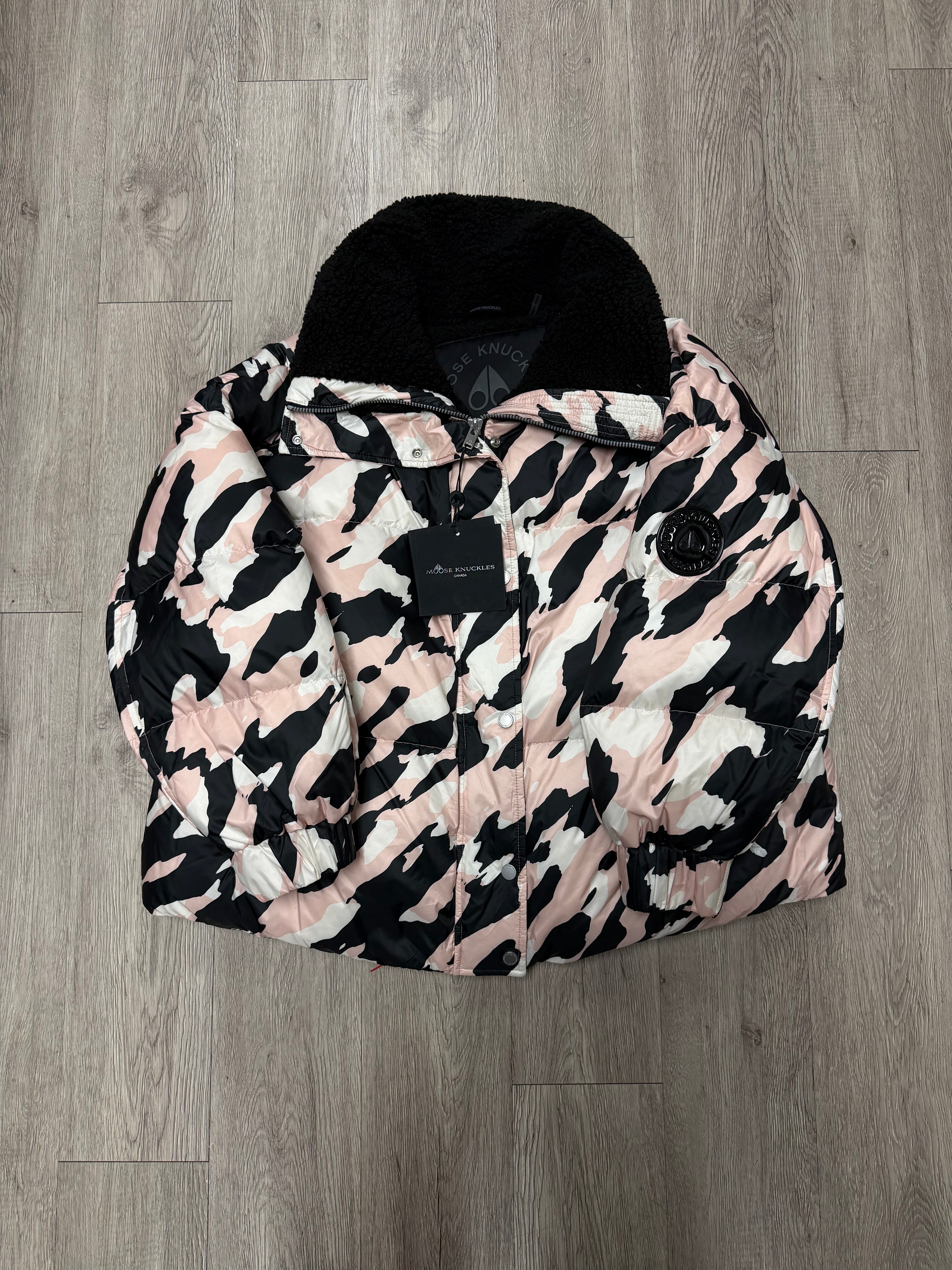 Moose Knuckles Rose Smoke Camo Baisley Puffer Jacket