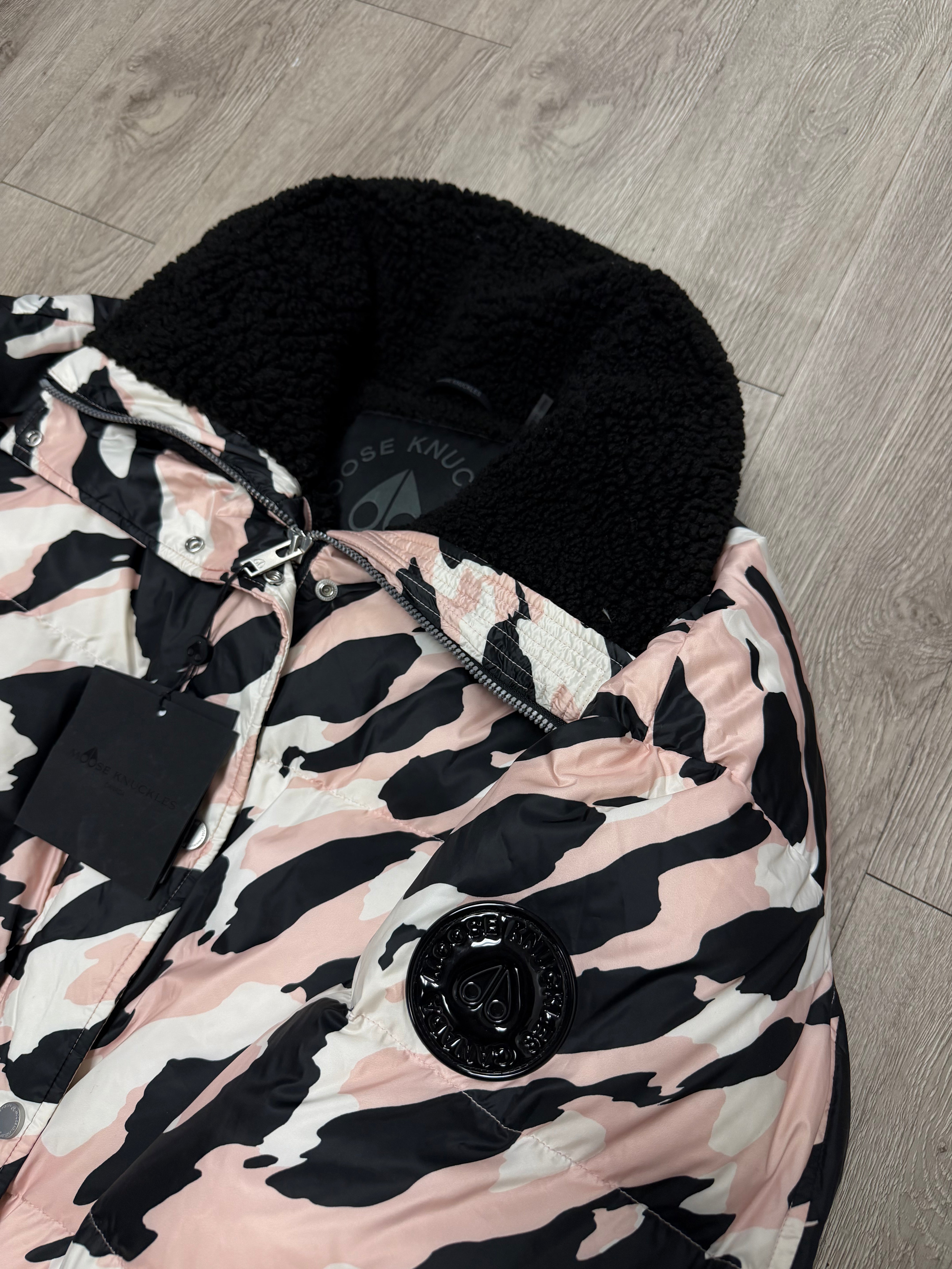 Moose Knuckles Rose Smoke Camo Baisley Puffer Jacket