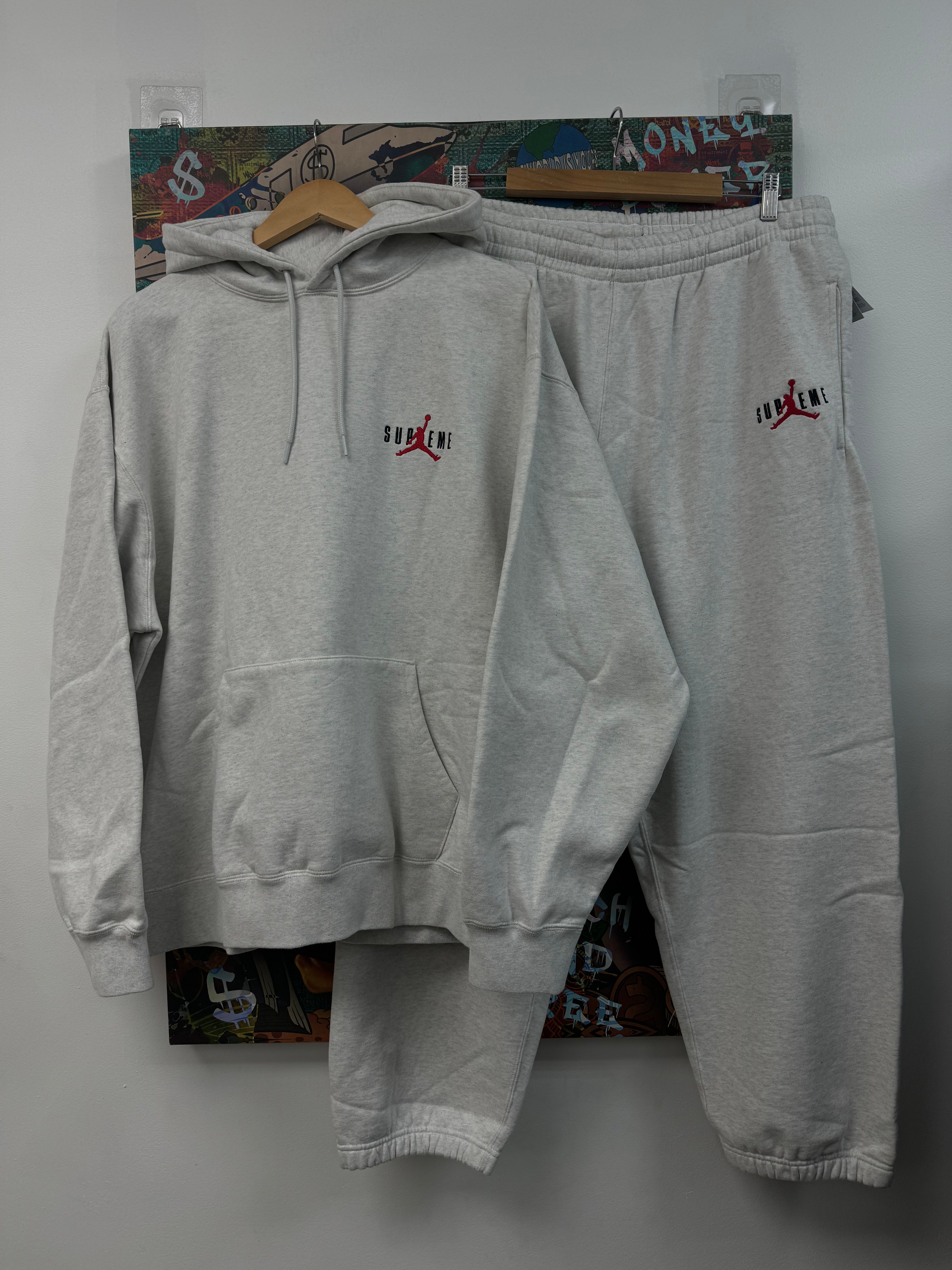 Supreme Grey Jordan Sweatsuit
