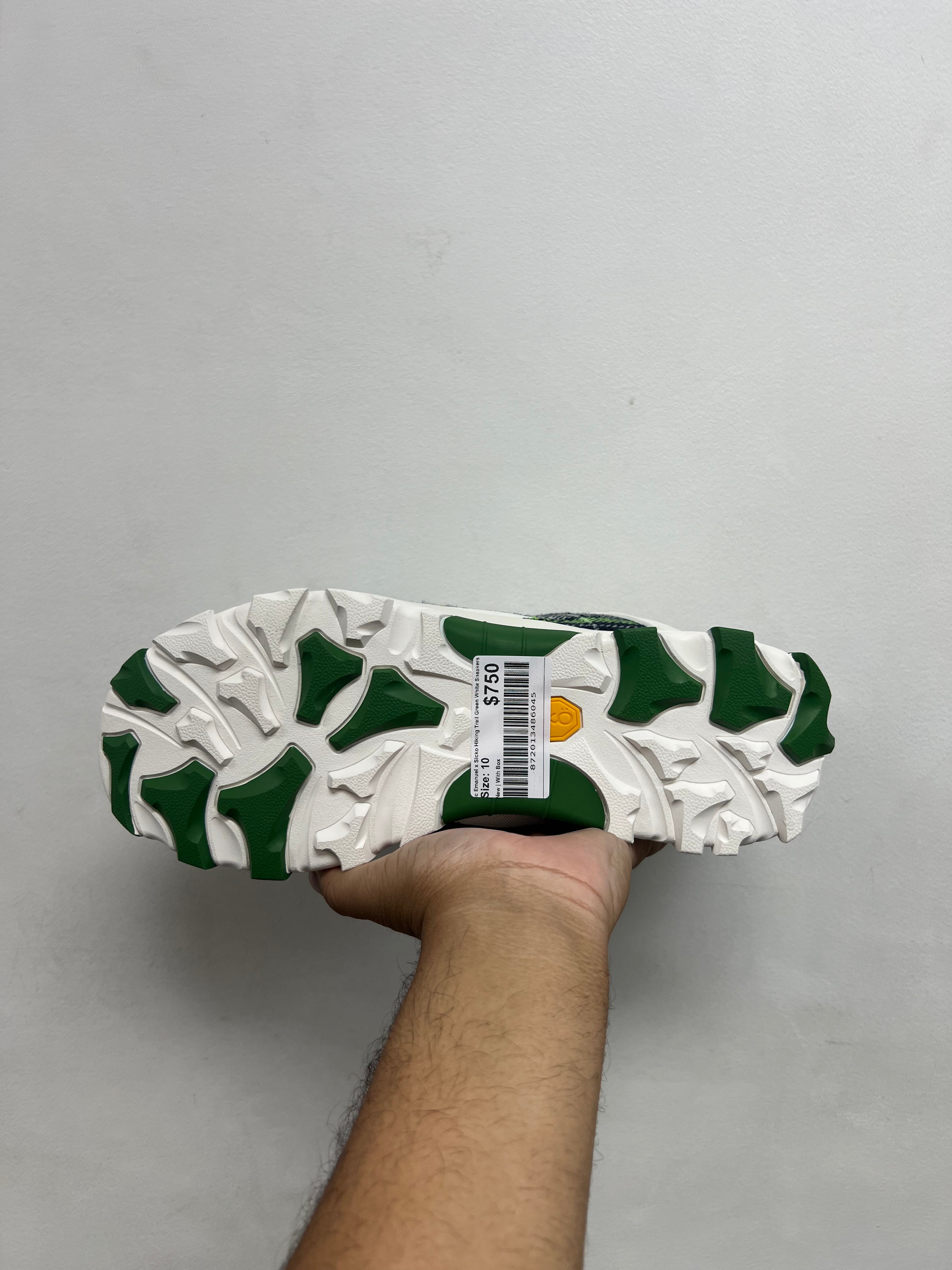 Eric Emanuel x Sicko Hiking Trail Green White Sneakers