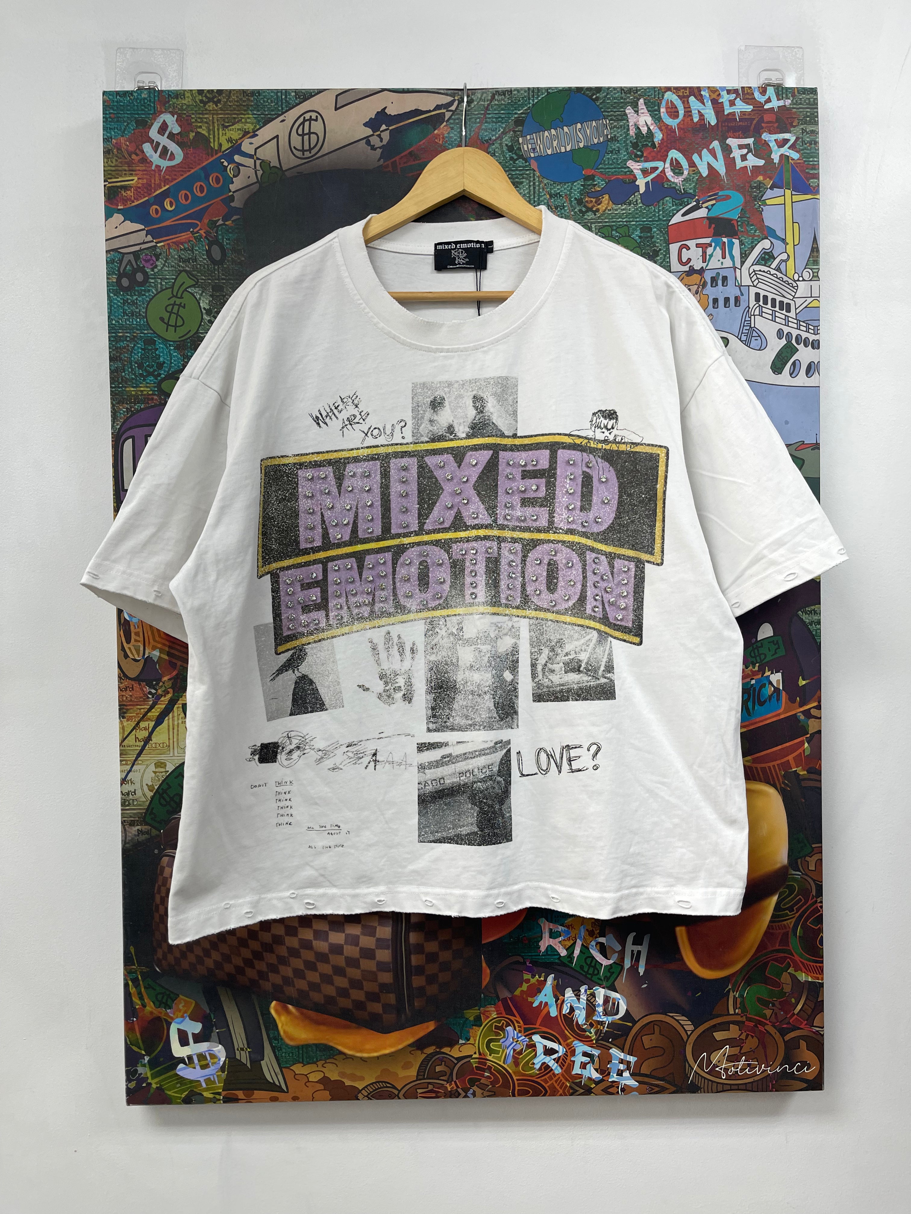 Mixed Emotion Lost Identity White Tee