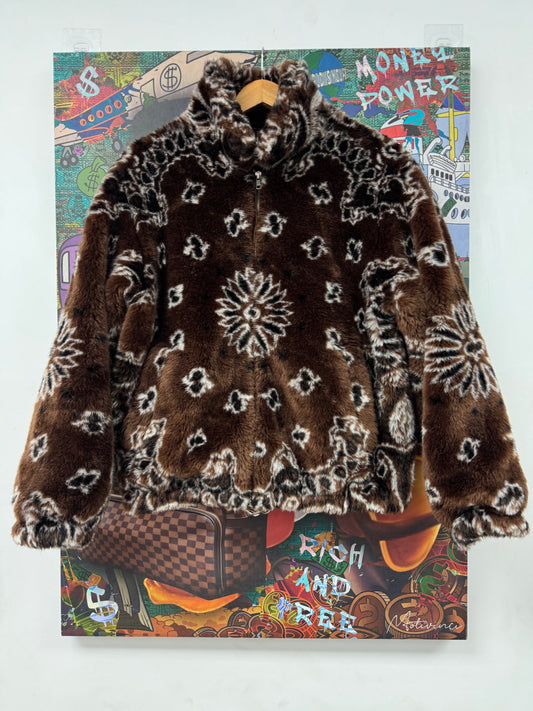 Supreme Faux Fur Paisley Jacket New Medium N/A