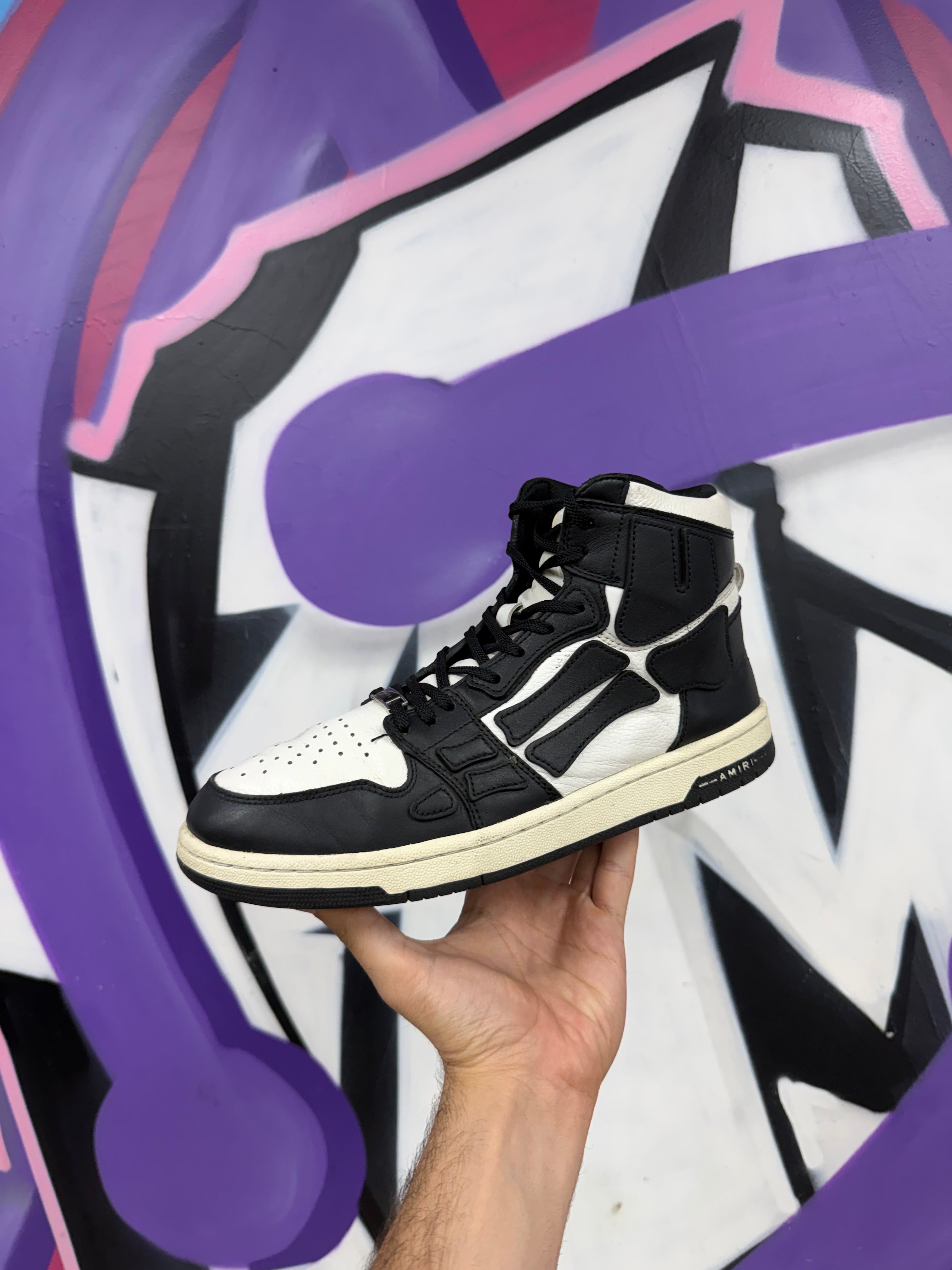 Amiri Black White Skel Top High Sneakers
