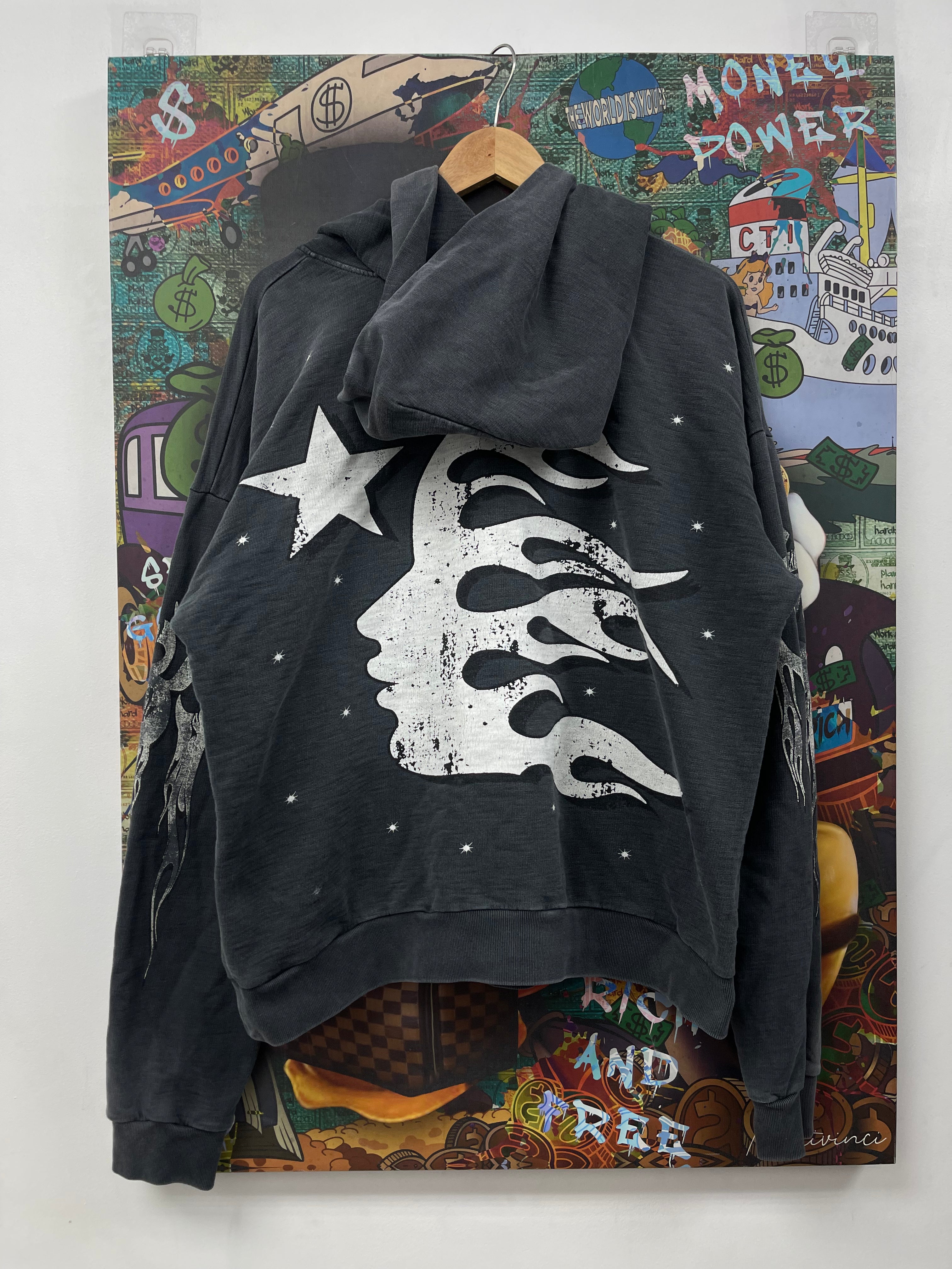 Hellstar Black Wash Racer Hoodie