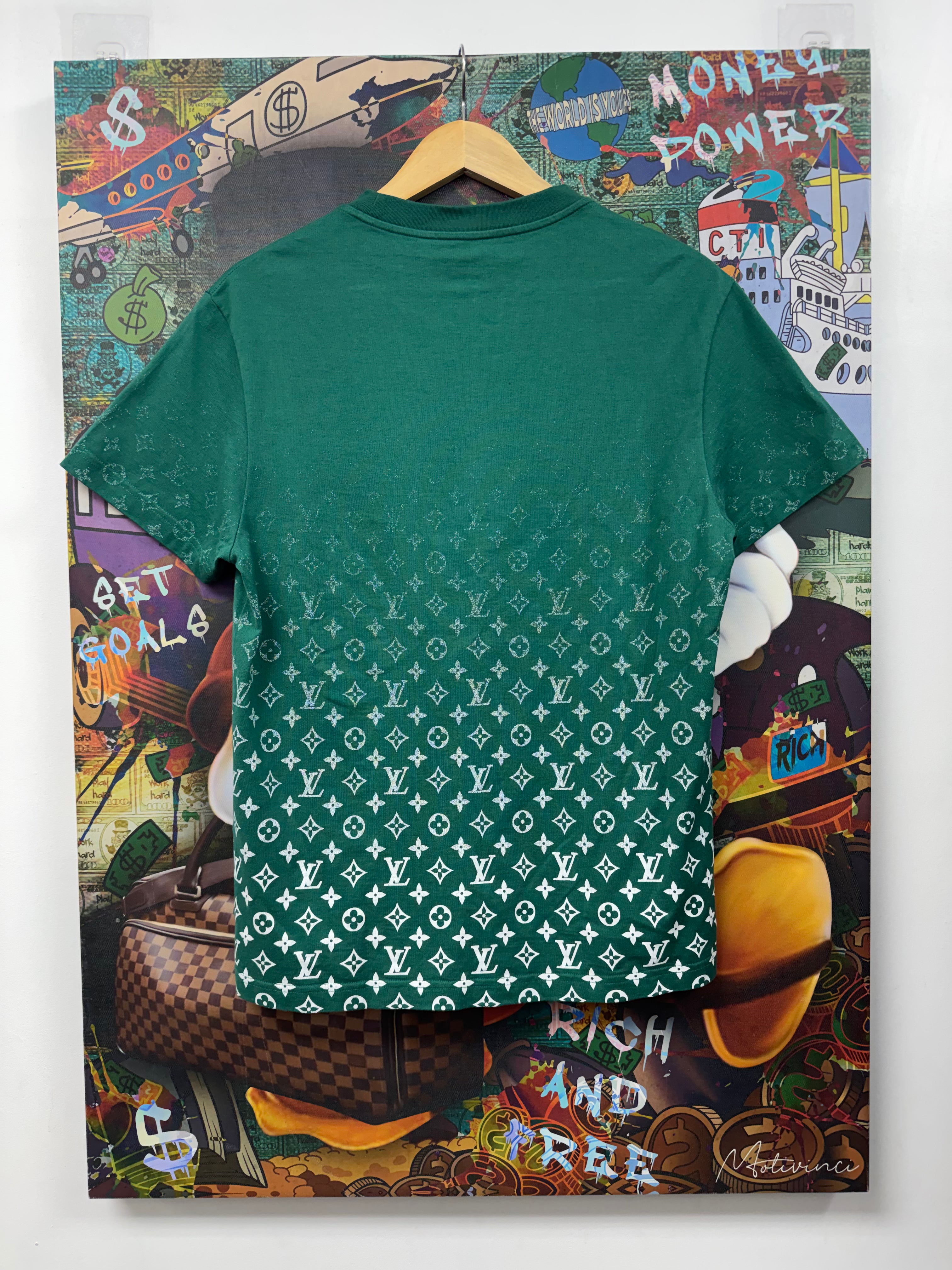Louis Vuitton Green White Monogram Tee