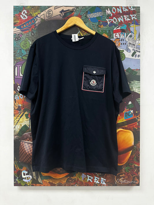 Moncler Navy Pokcet Tee  Used 3Xl
