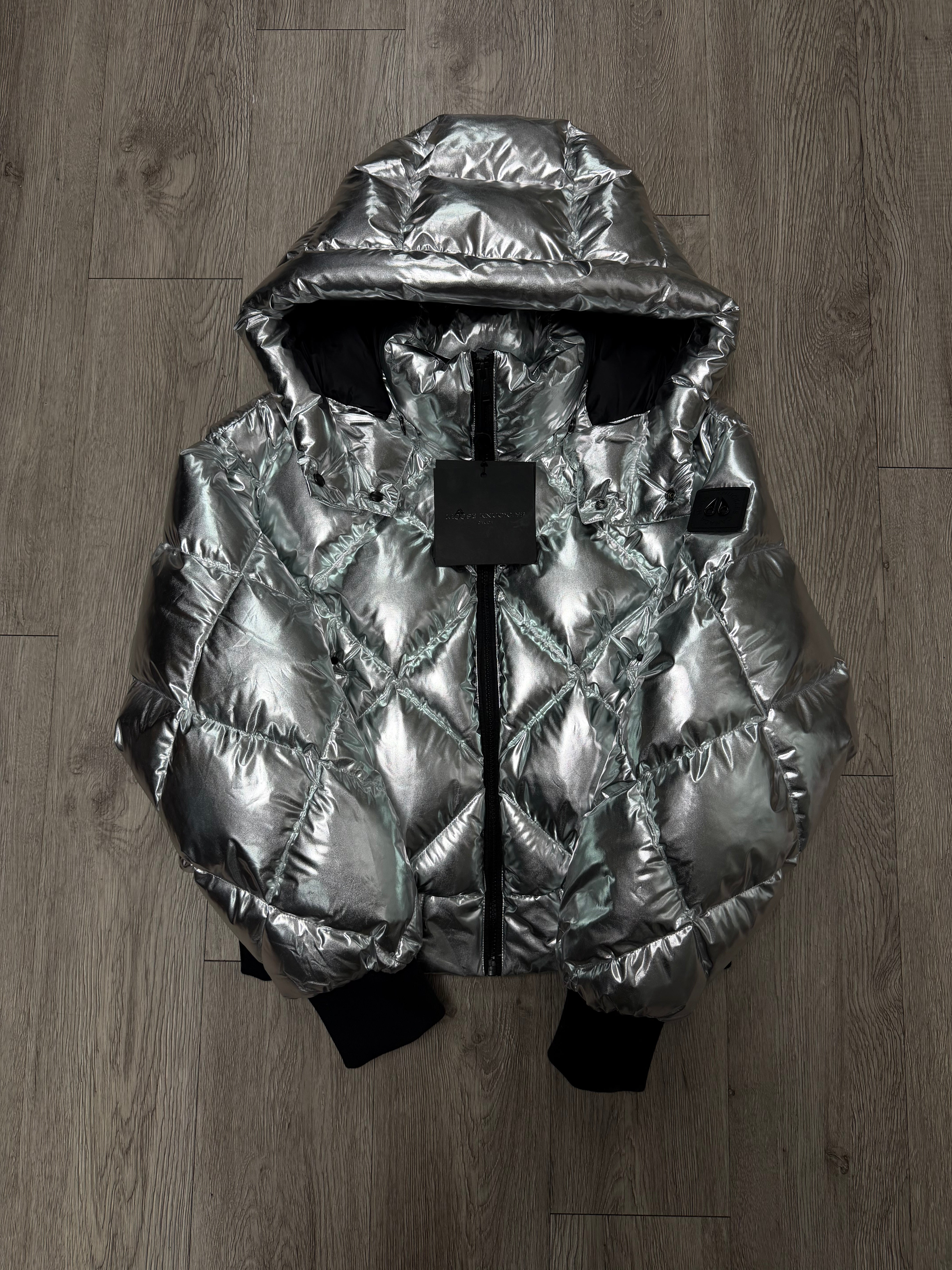 Moose Knuckles Women’s Silver Puffer Jacket