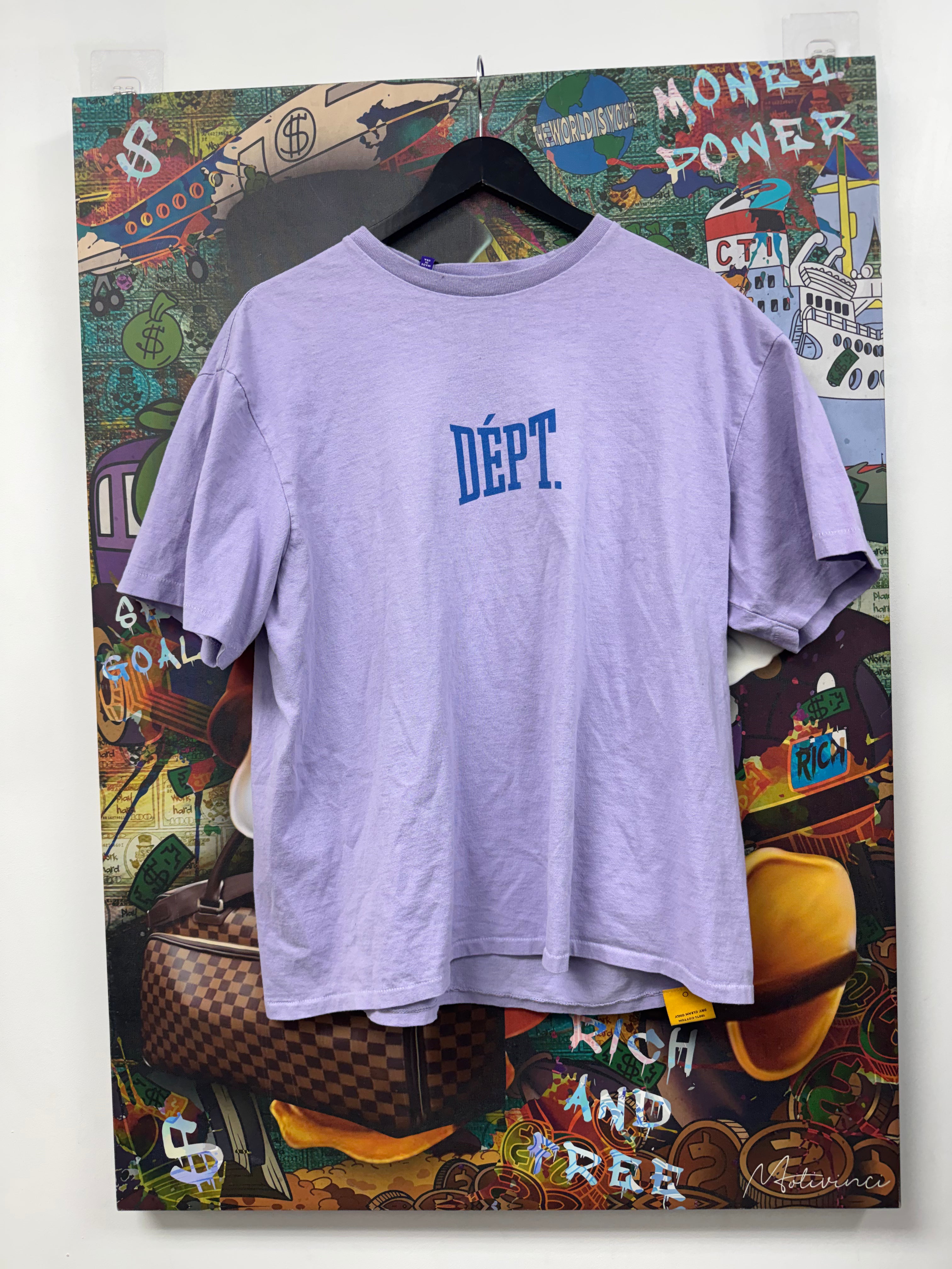 Gallery Dept Lilac Blue Logo Tee