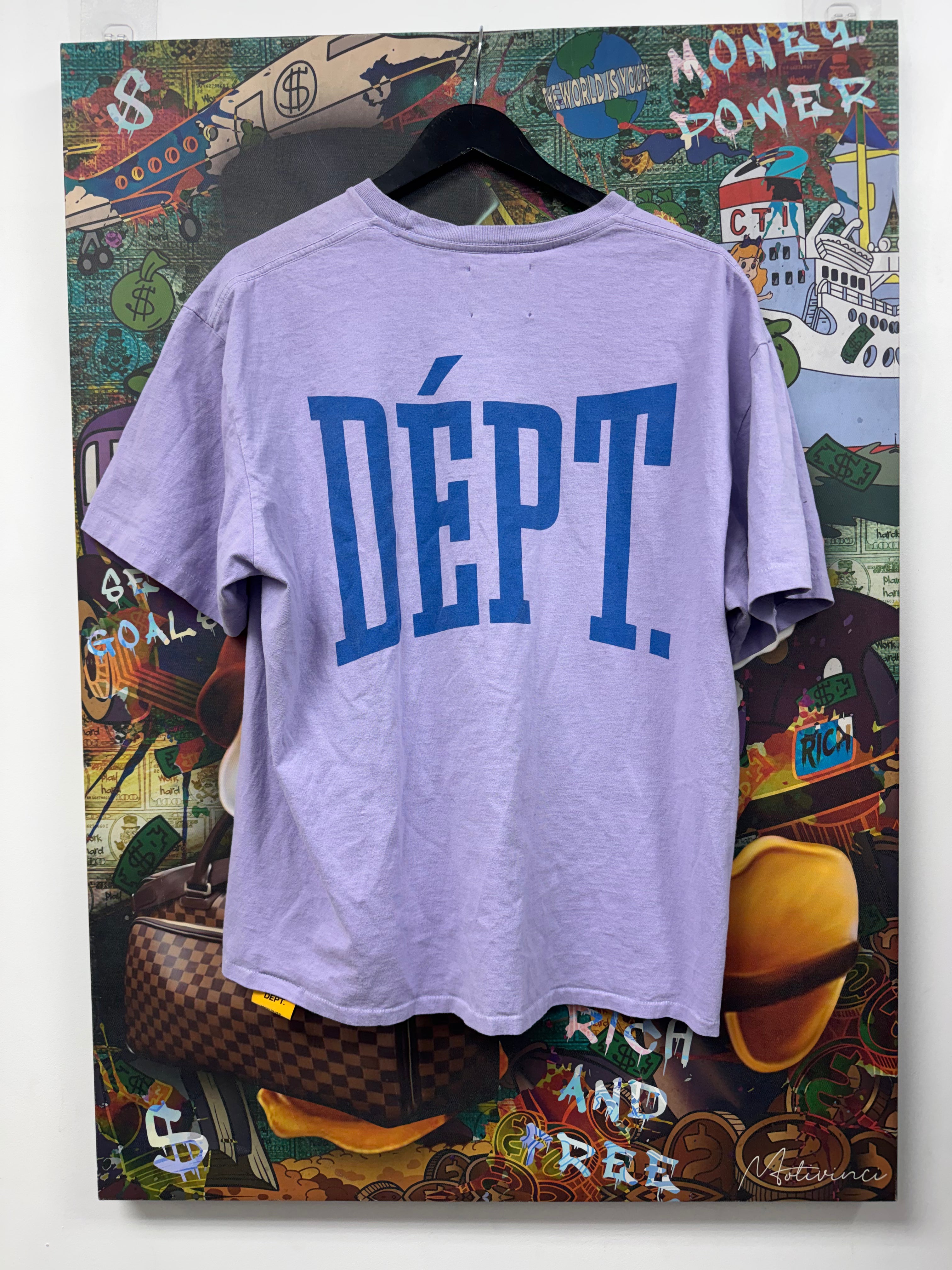 Gallery Dept Lilac Blue Logo Tee