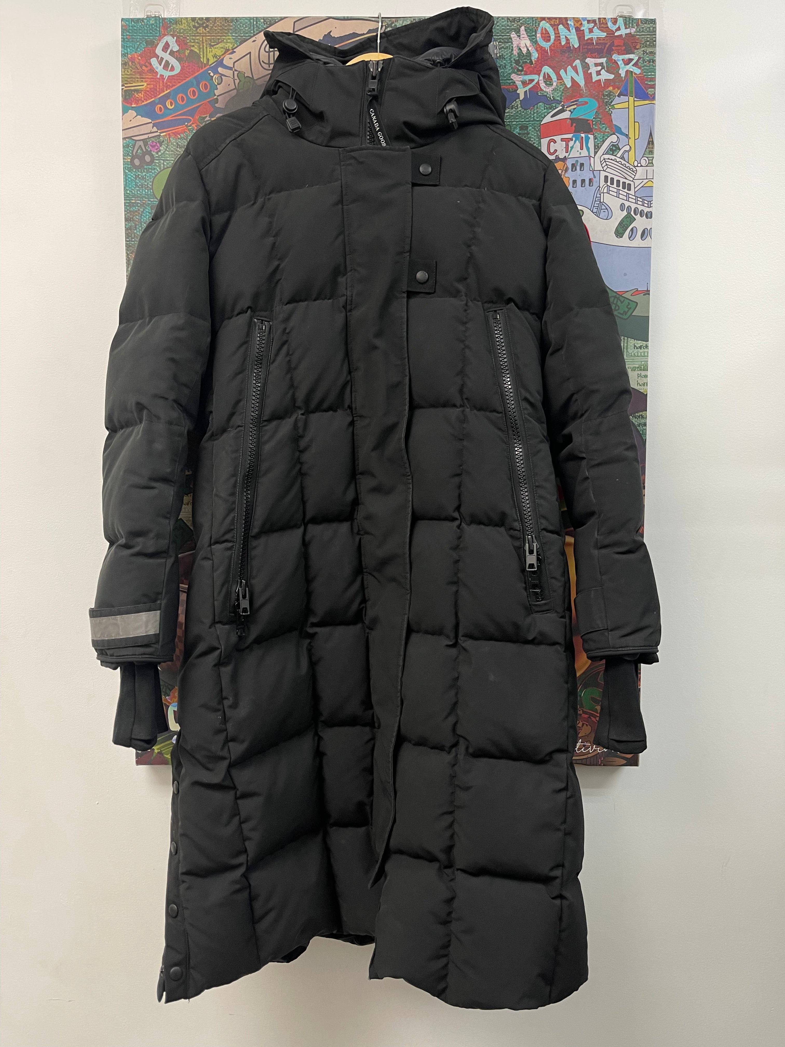 Canada Goose Black Long Padded Parka Jacket