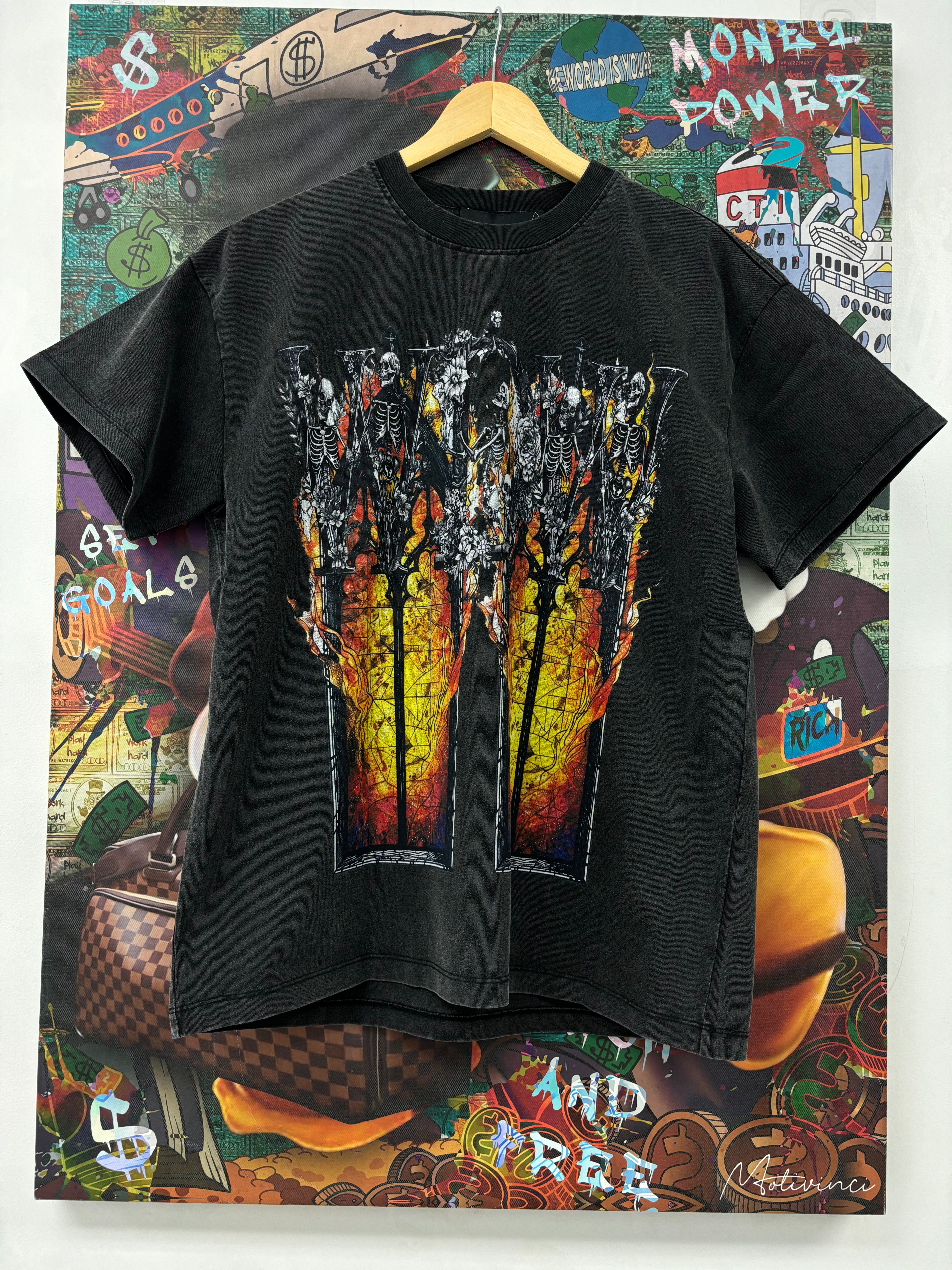 WDW Ember Chapel Tee Black Wash New Large With Tags