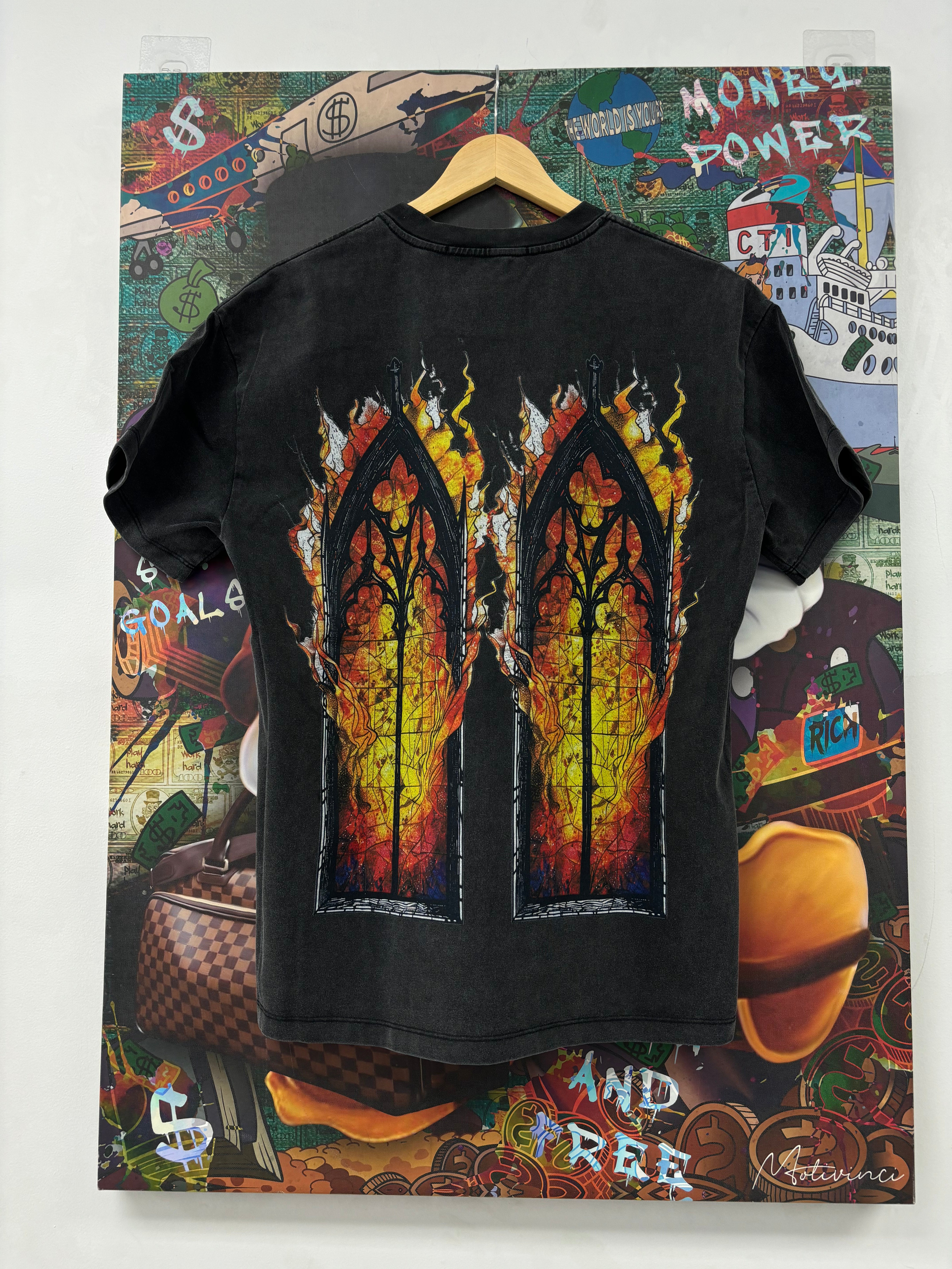 WDW Ember Chapel Tee Black Wash New Large With Tags