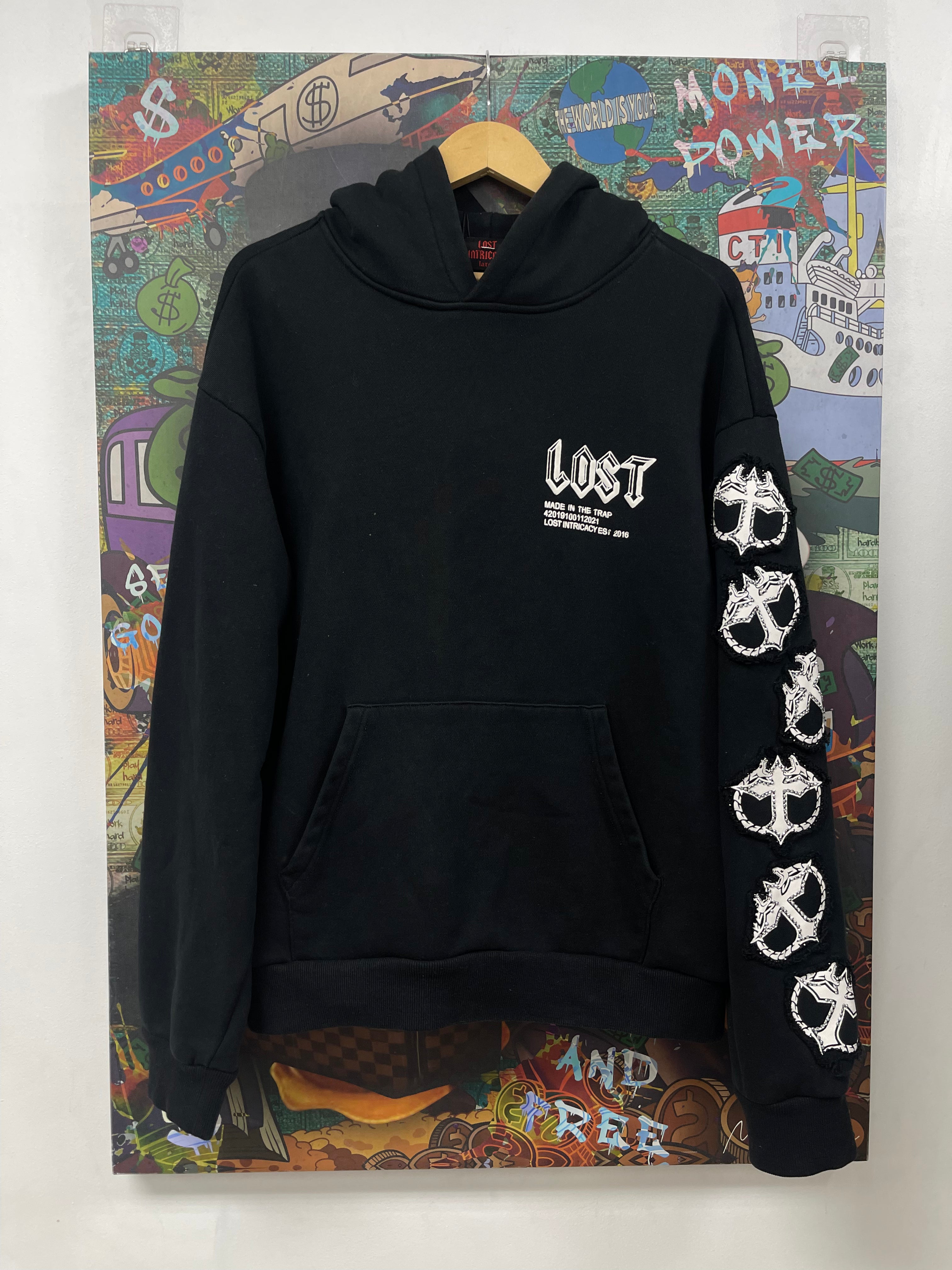 Lost Intricacy Black White MITT Hoodie