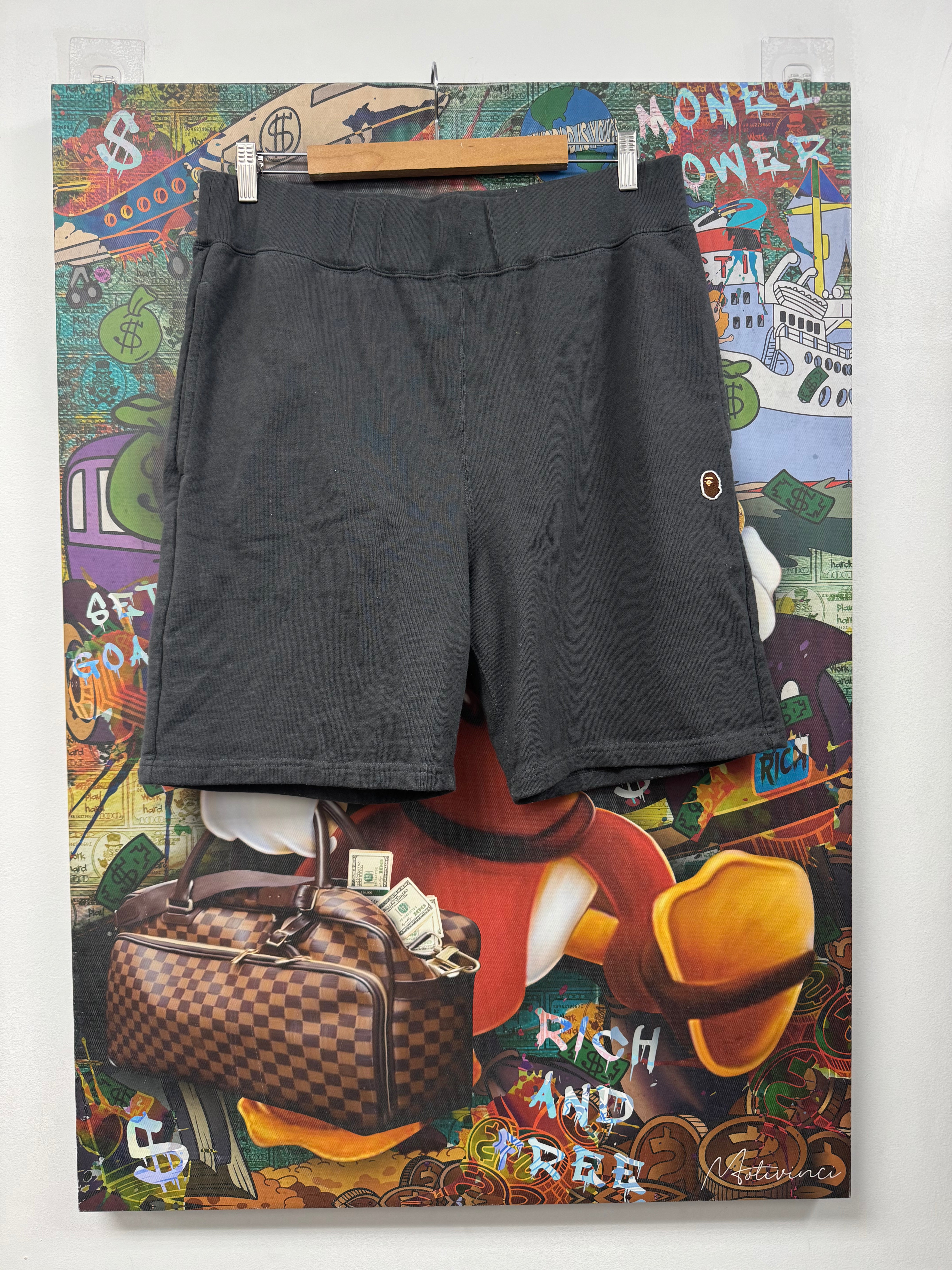 BAPE Grey Small Head Shorts