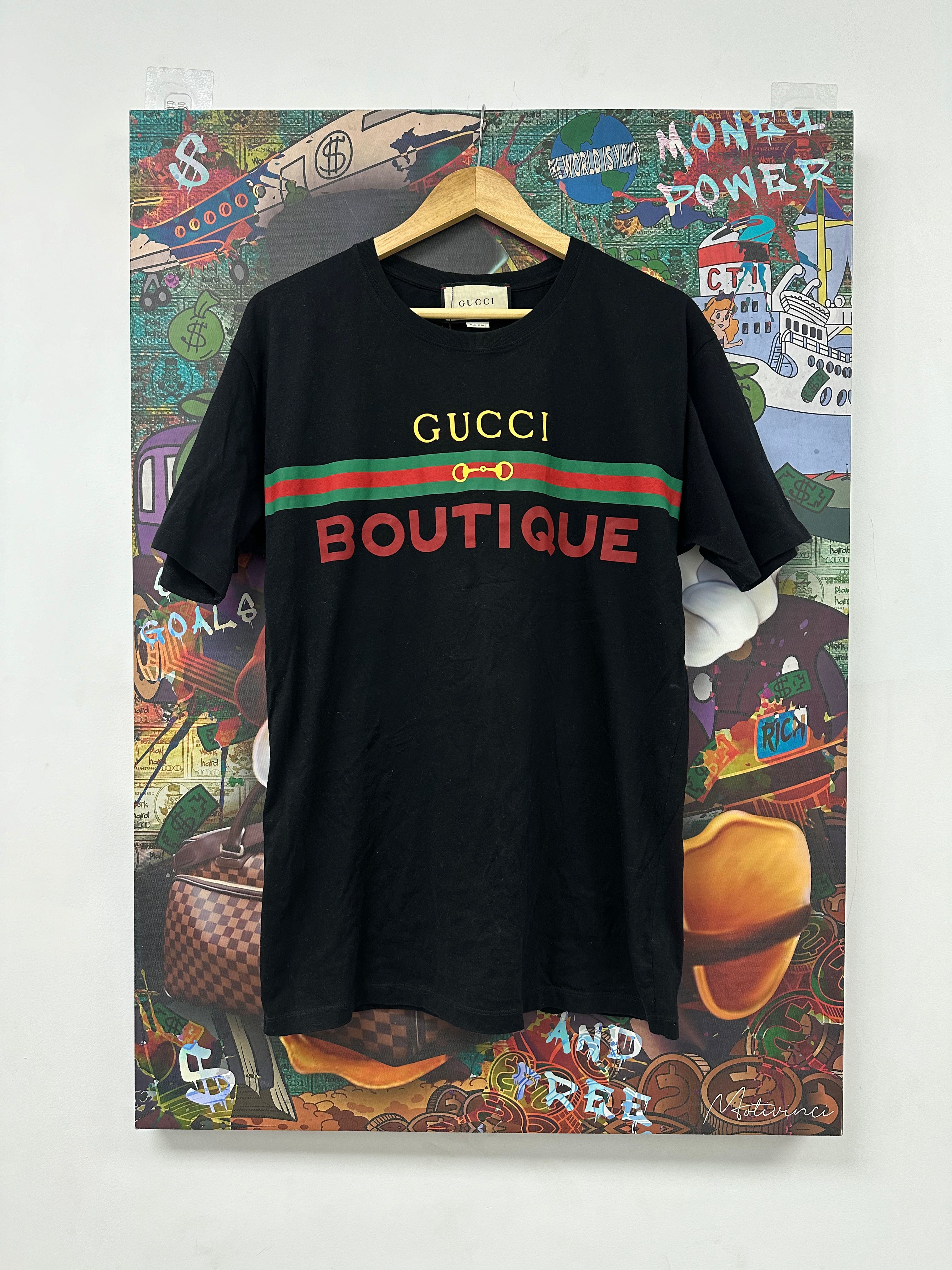 Gucci Boutique Tee Black Used Large