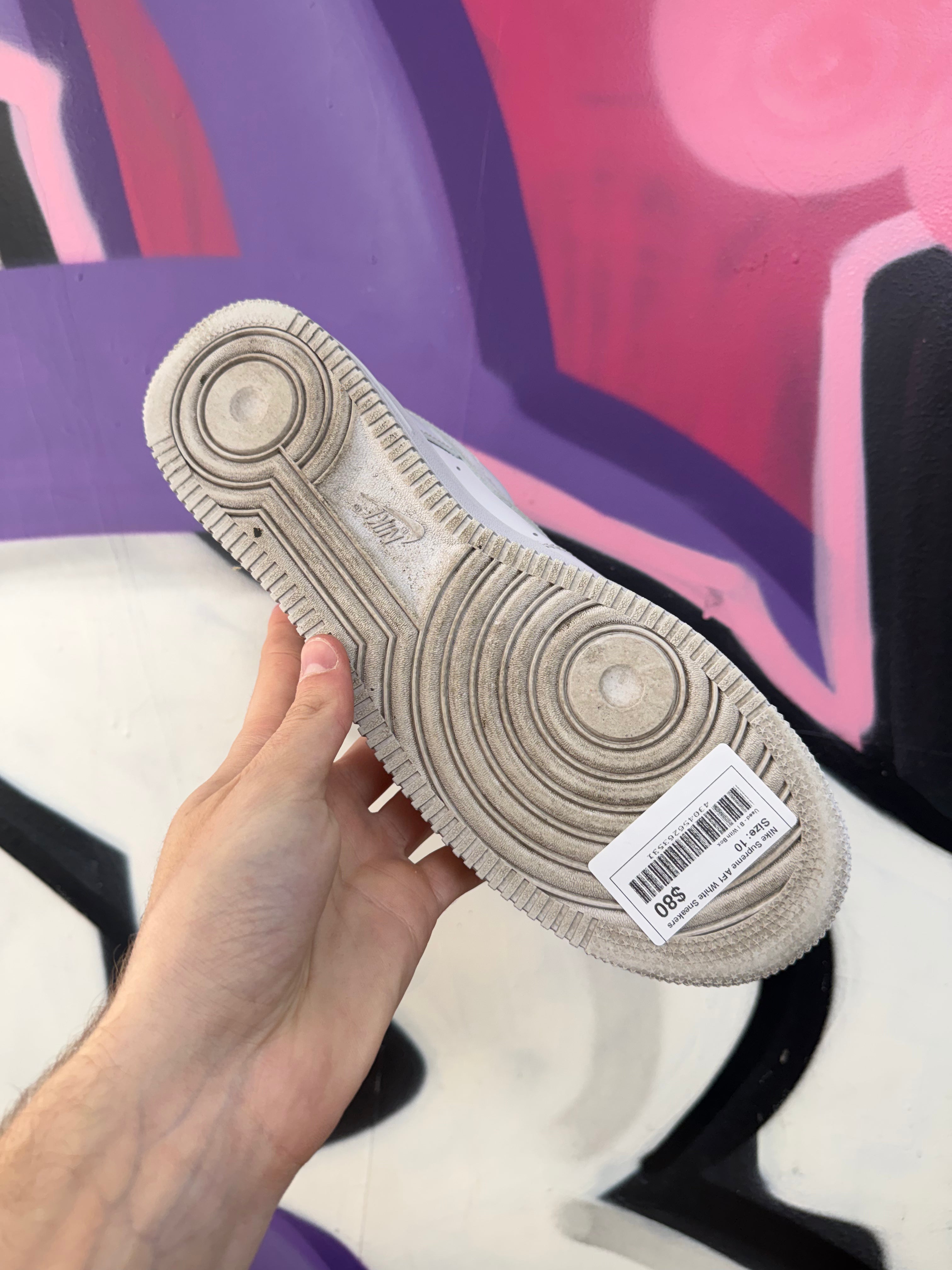 Nike Supreme AF1 White Sneakers