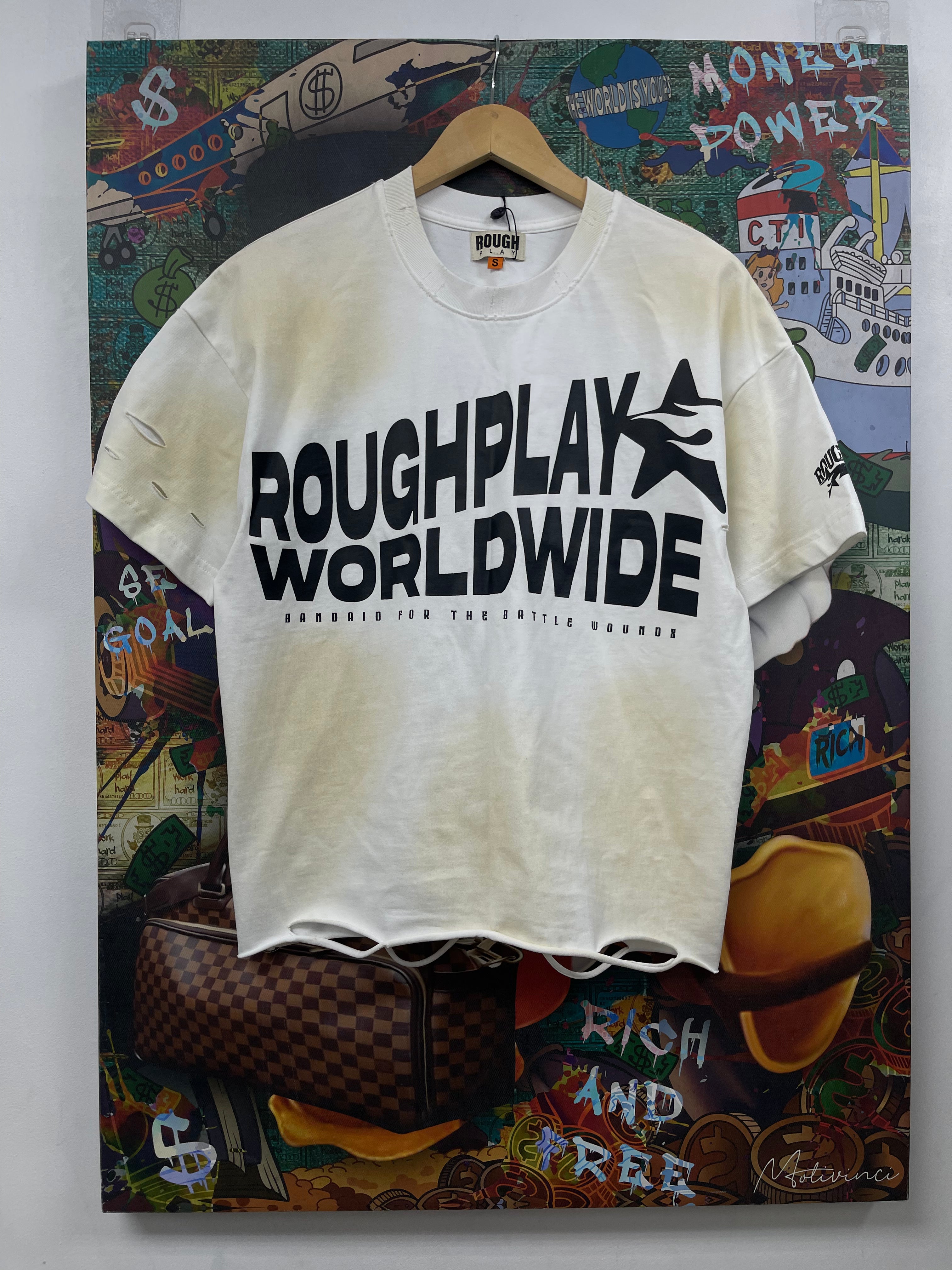 Roughplay White Black Logo Tee