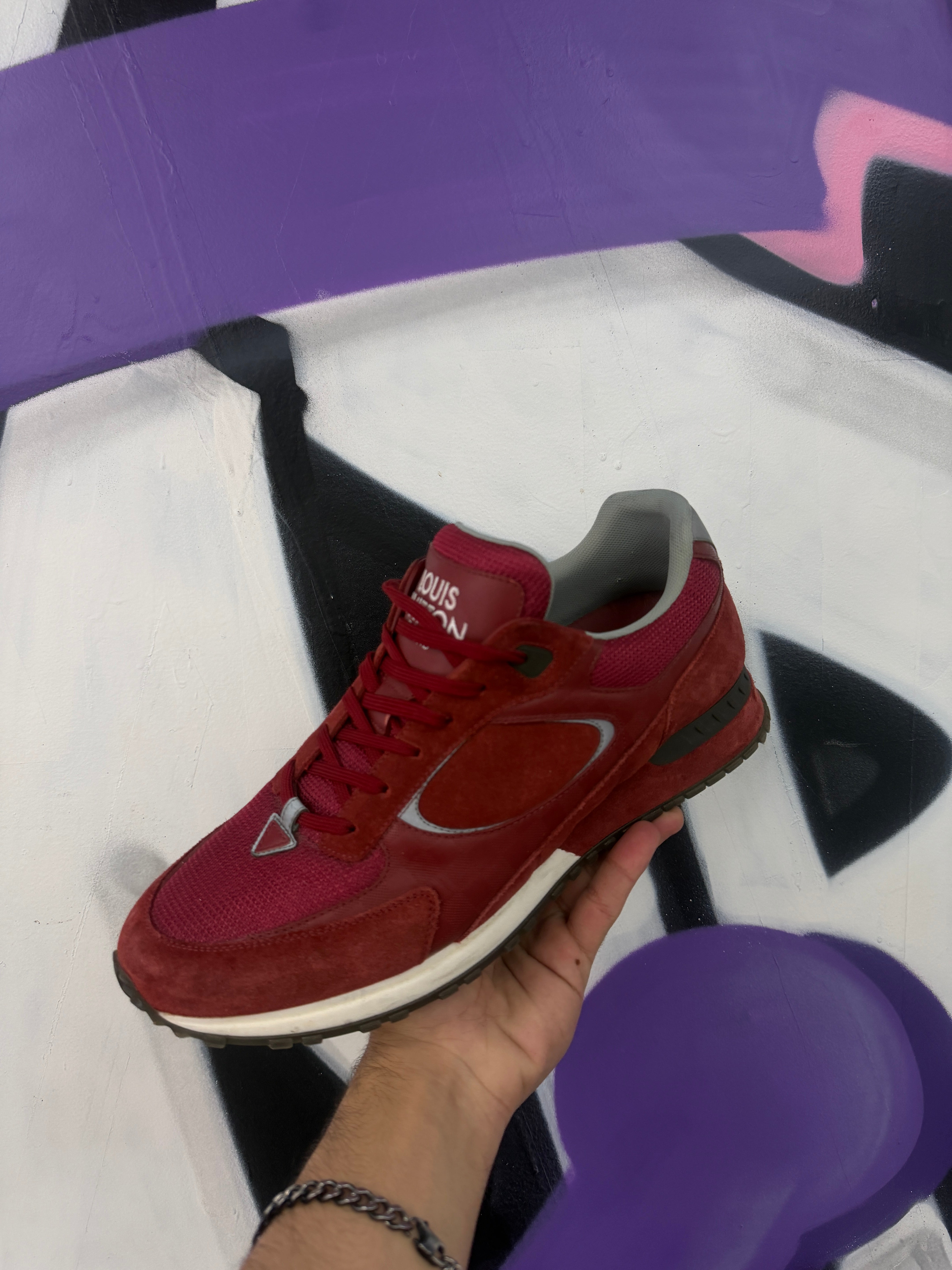 Louis Vuitton Burgundy Damier Runaway Sneakers