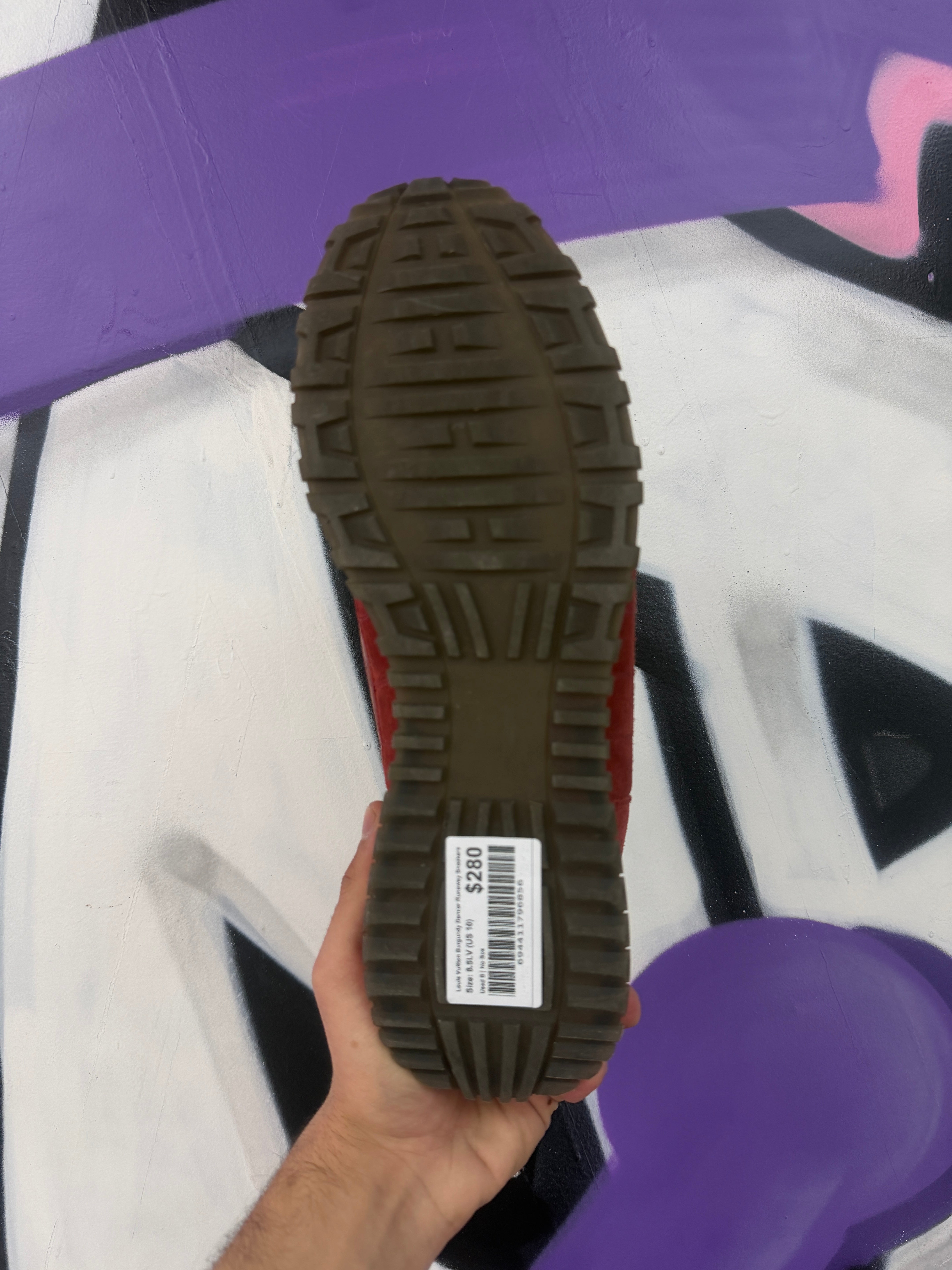 Louis Vuitton Burgundy Damier Runaway Sneakers