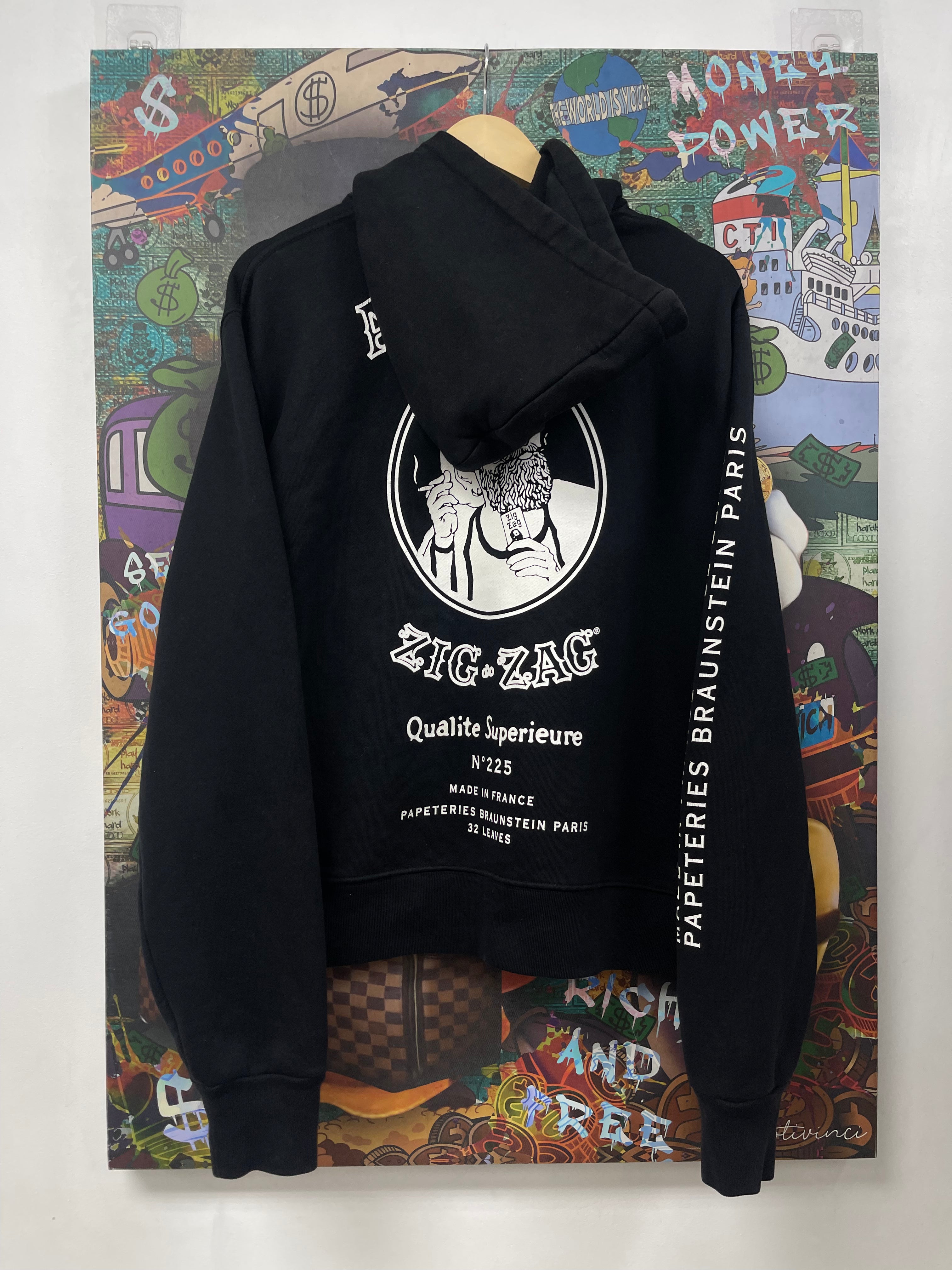 Amiri Black Zig Zag Hoodie