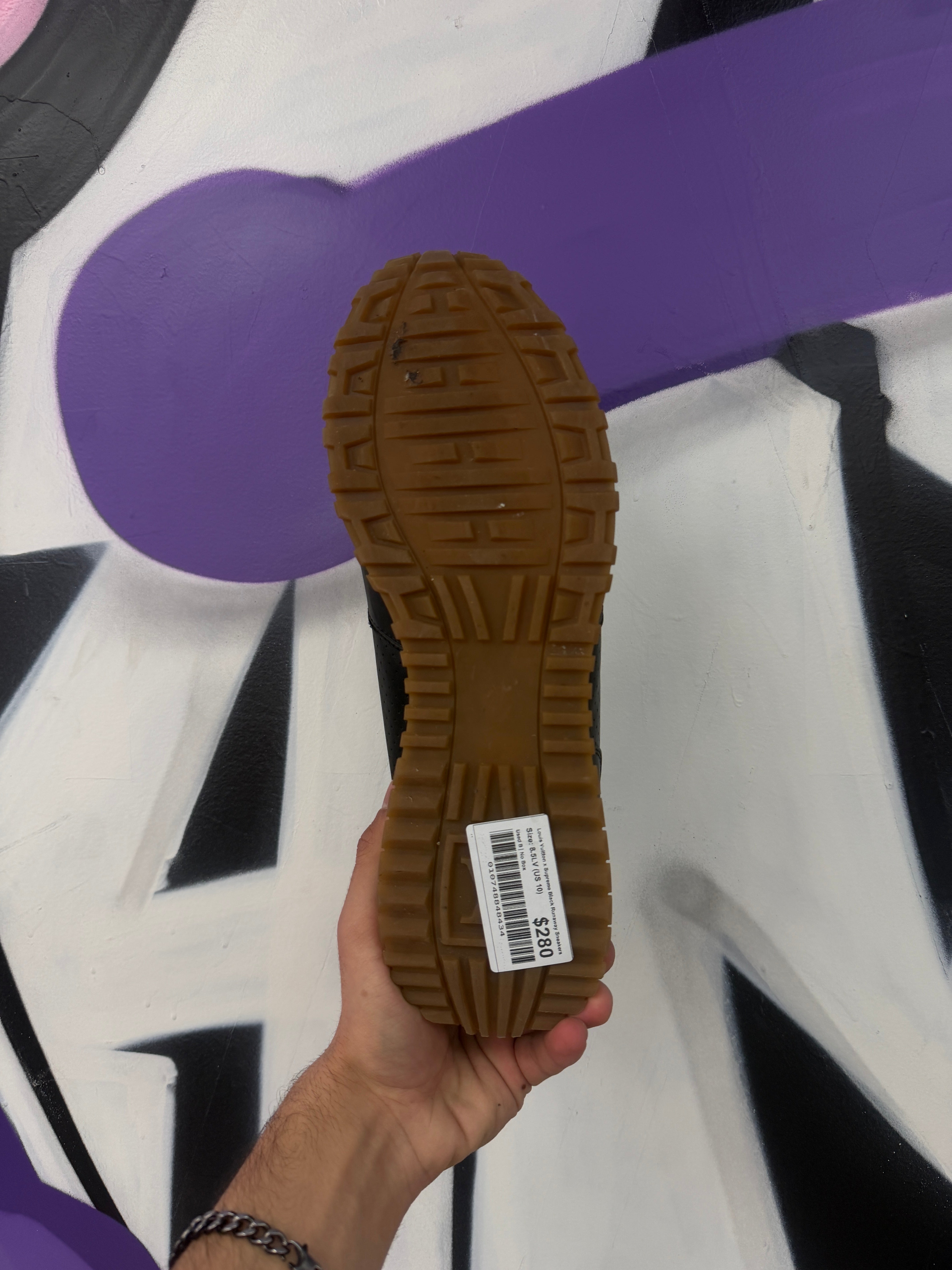 Louis Vuitton x Supreme Black Runaway Sneakers