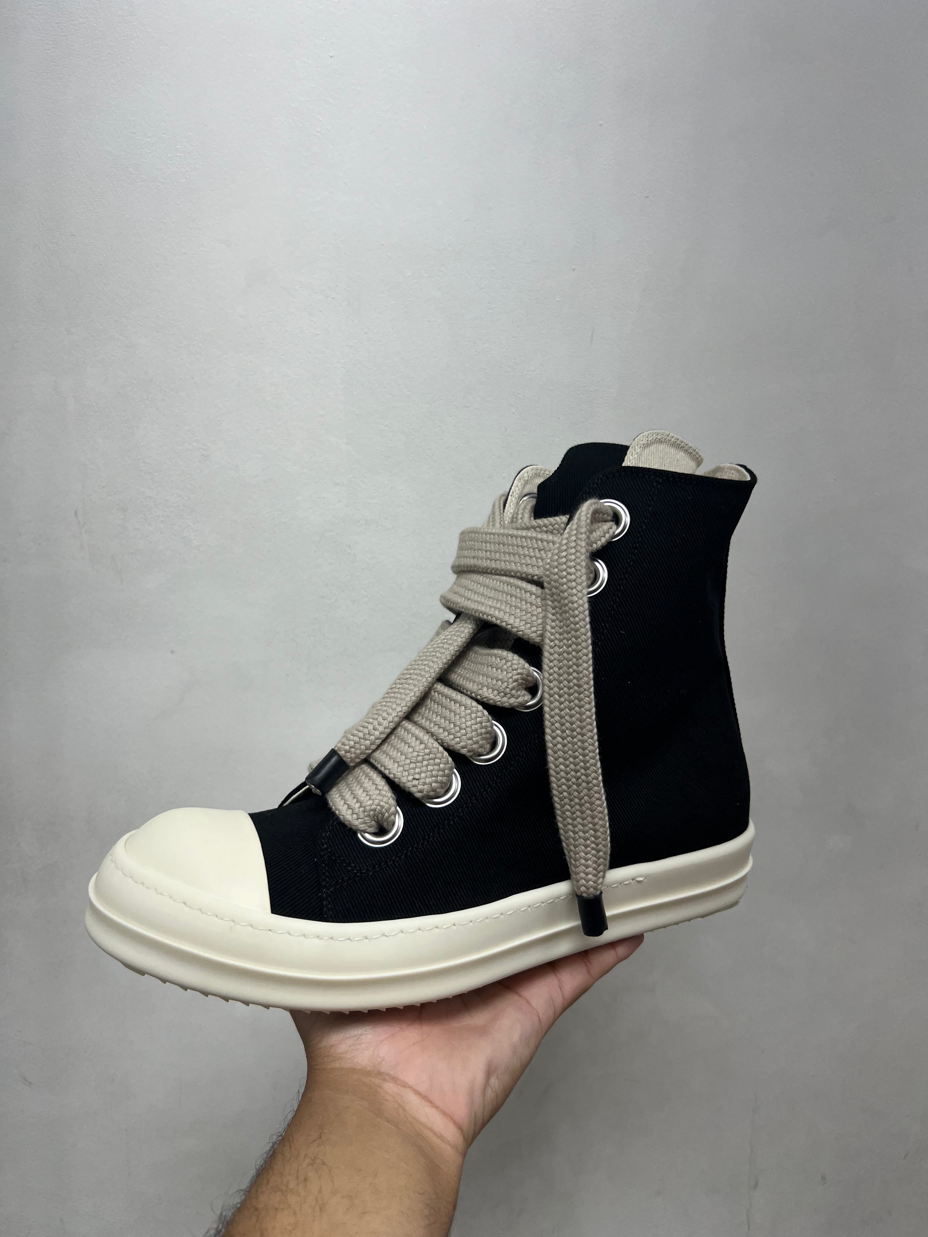 Rick Owens Black DRKSHDW Jumbo Lace Hi Sneakers