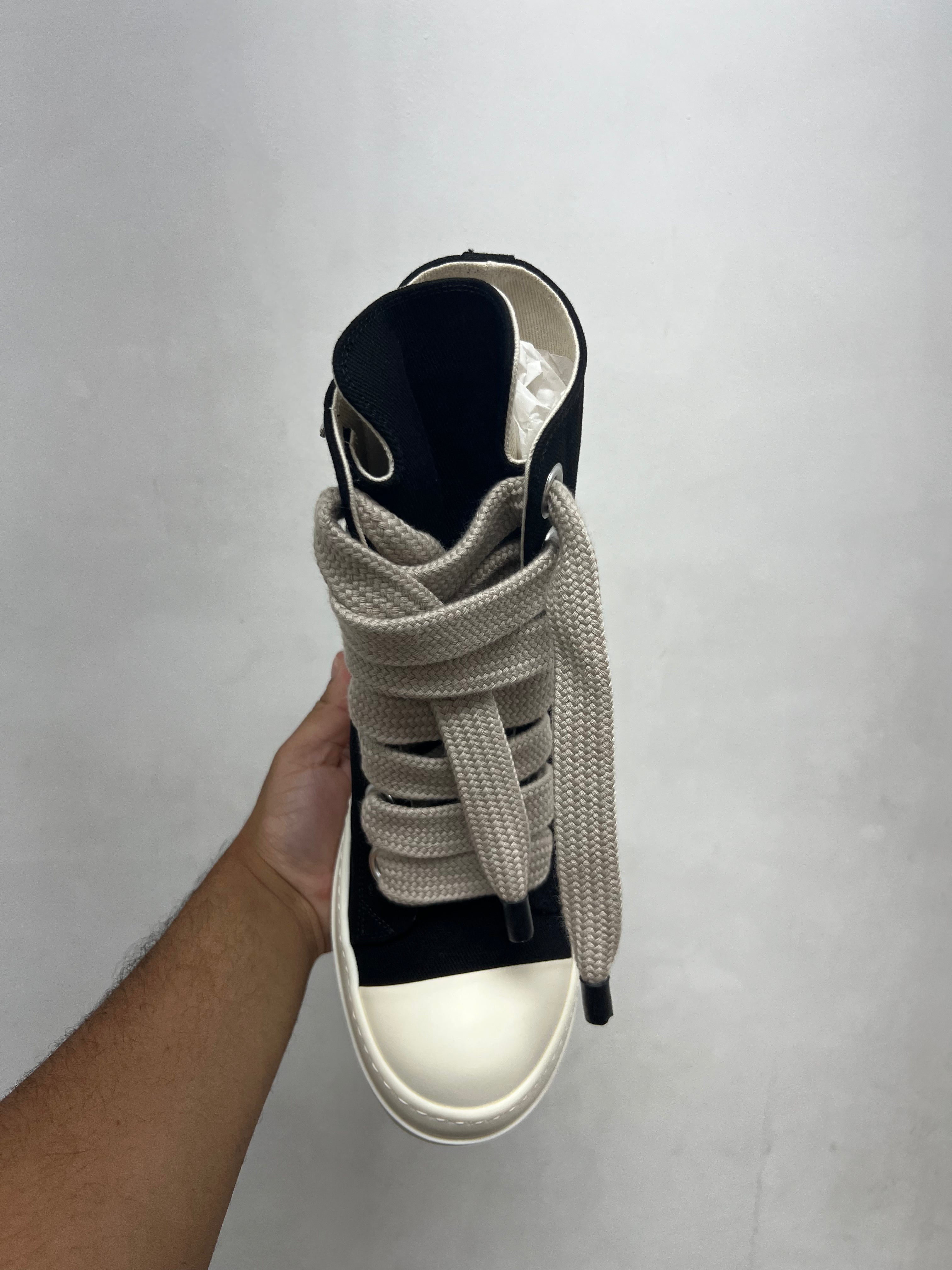Rick Owens Black DRKSHDW Jumbo Lace Hi Sneakers