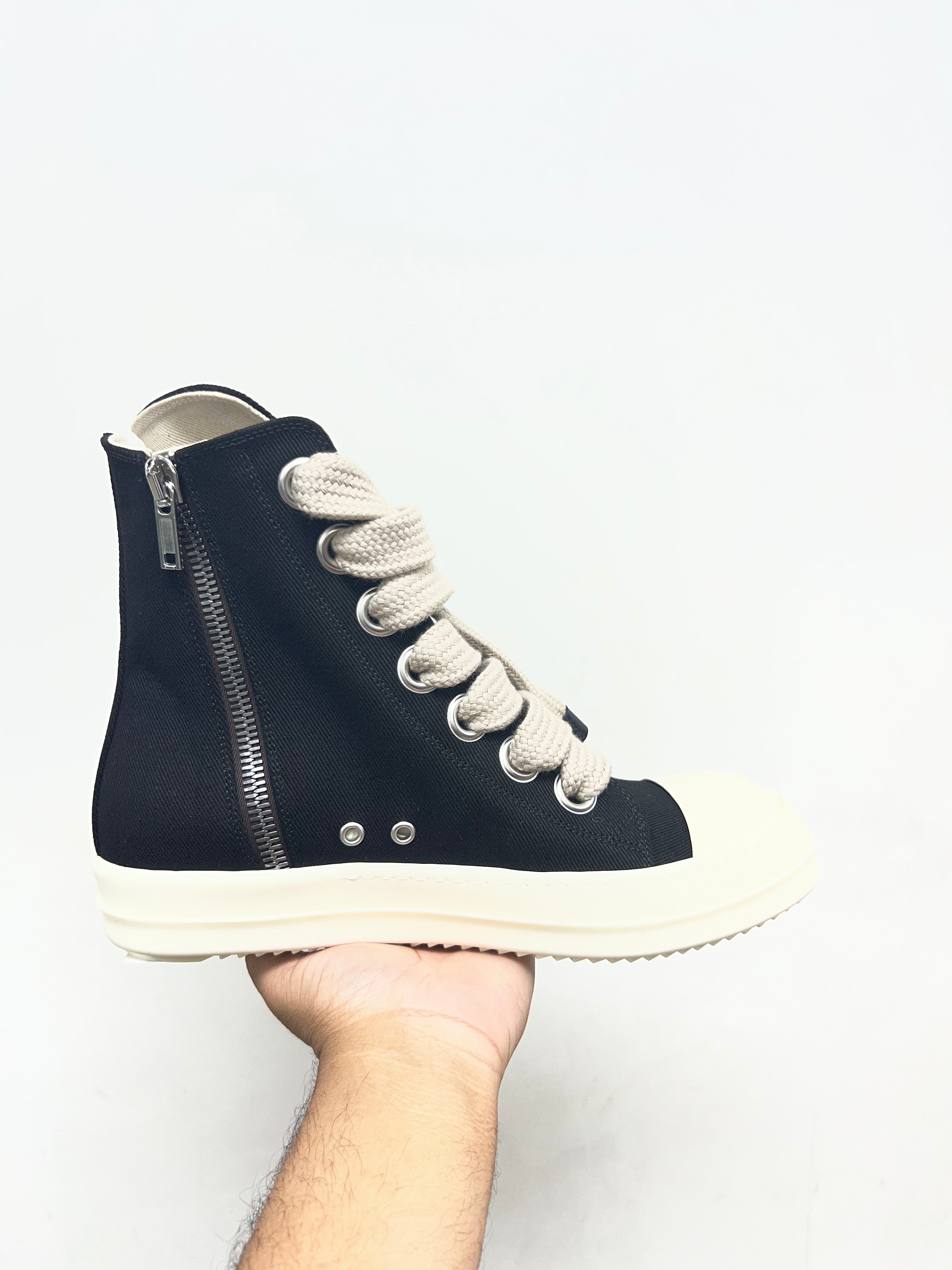 Rick Owens Black DRKSHDW Jumbo Lace Hi Sneakers