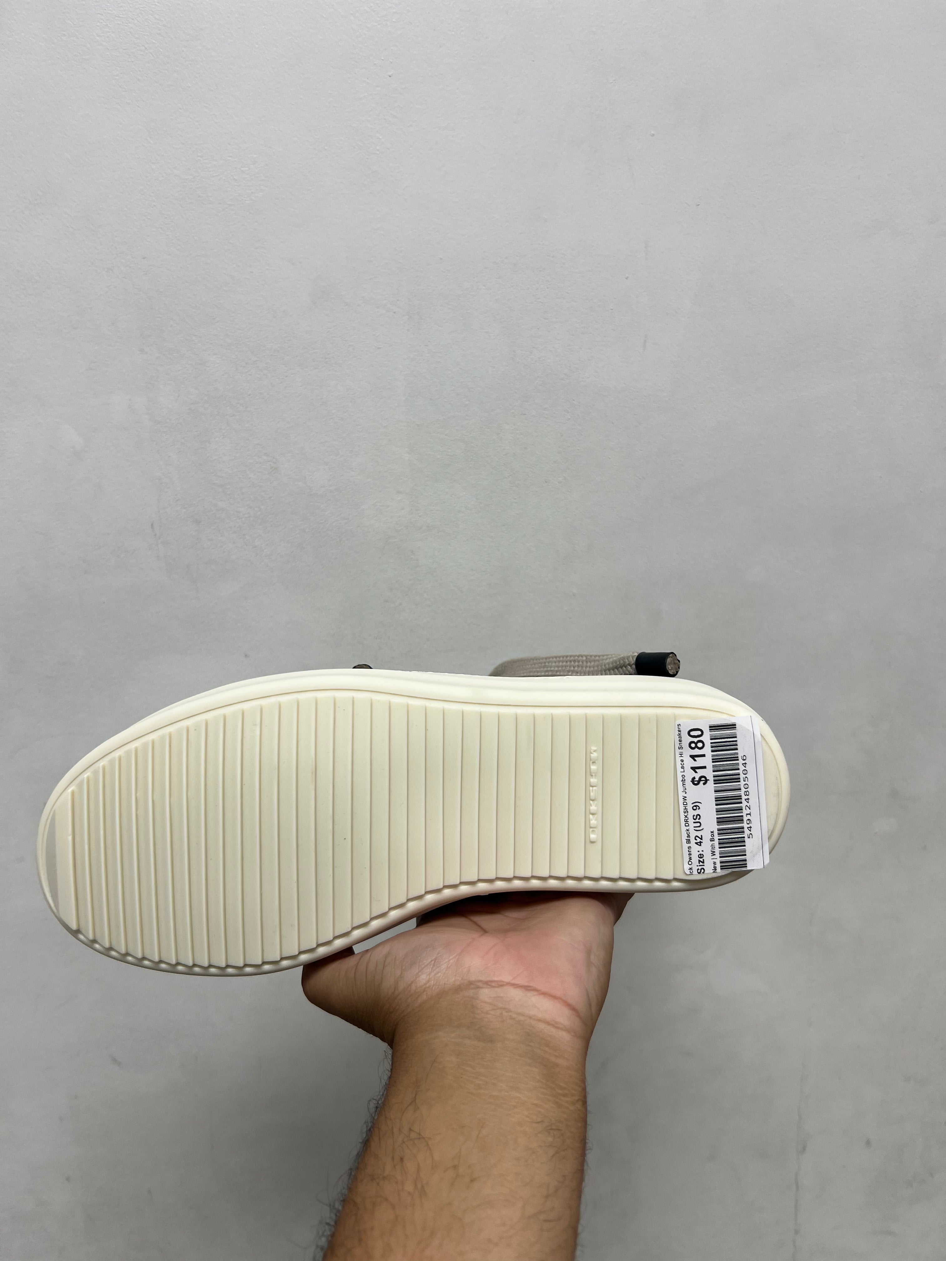 Rick Owens Black DRKSHDW Jumbo Lace Hi Sneakers