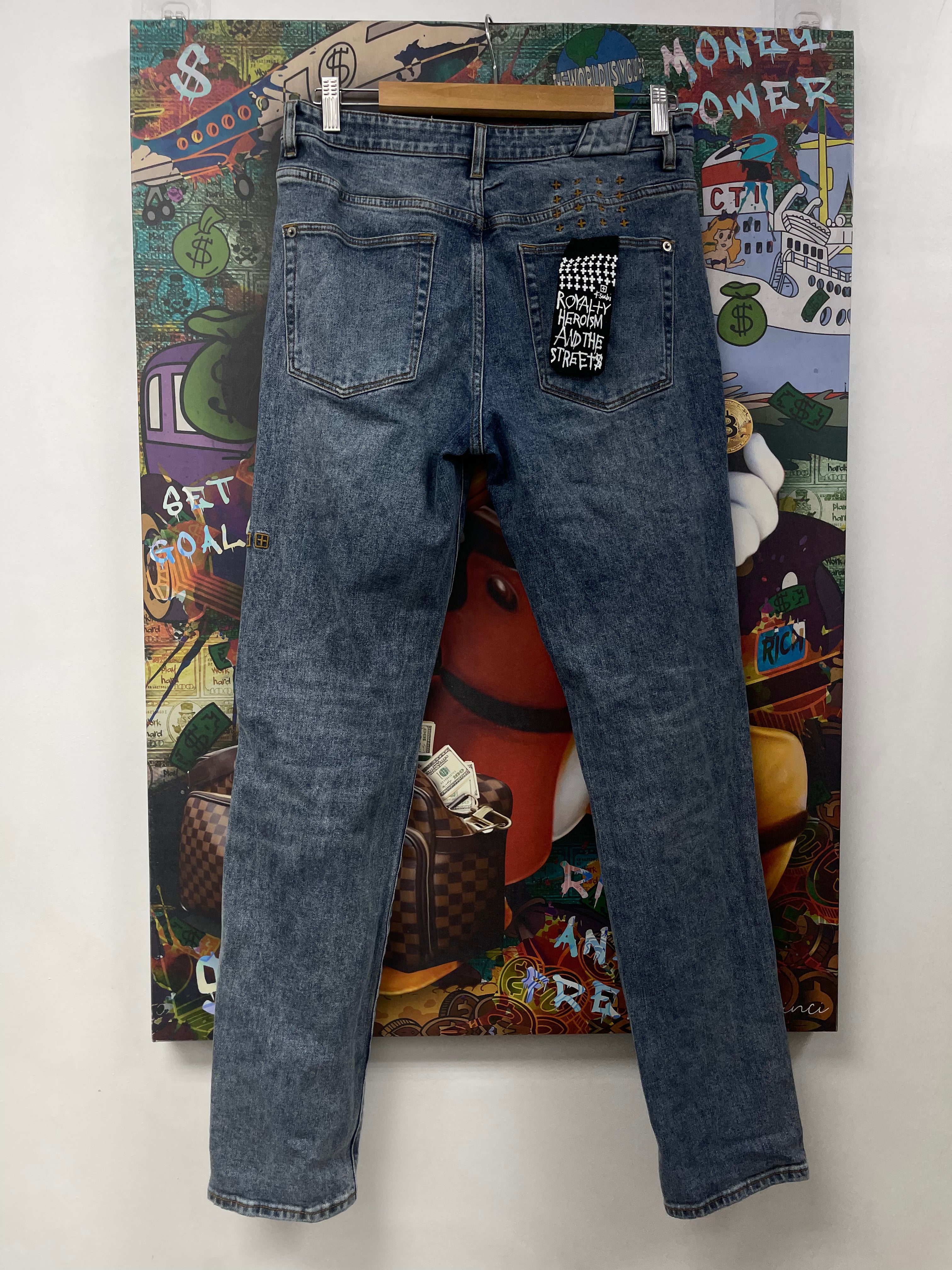 Ksubi Light Wash Knee Zipper Jeans