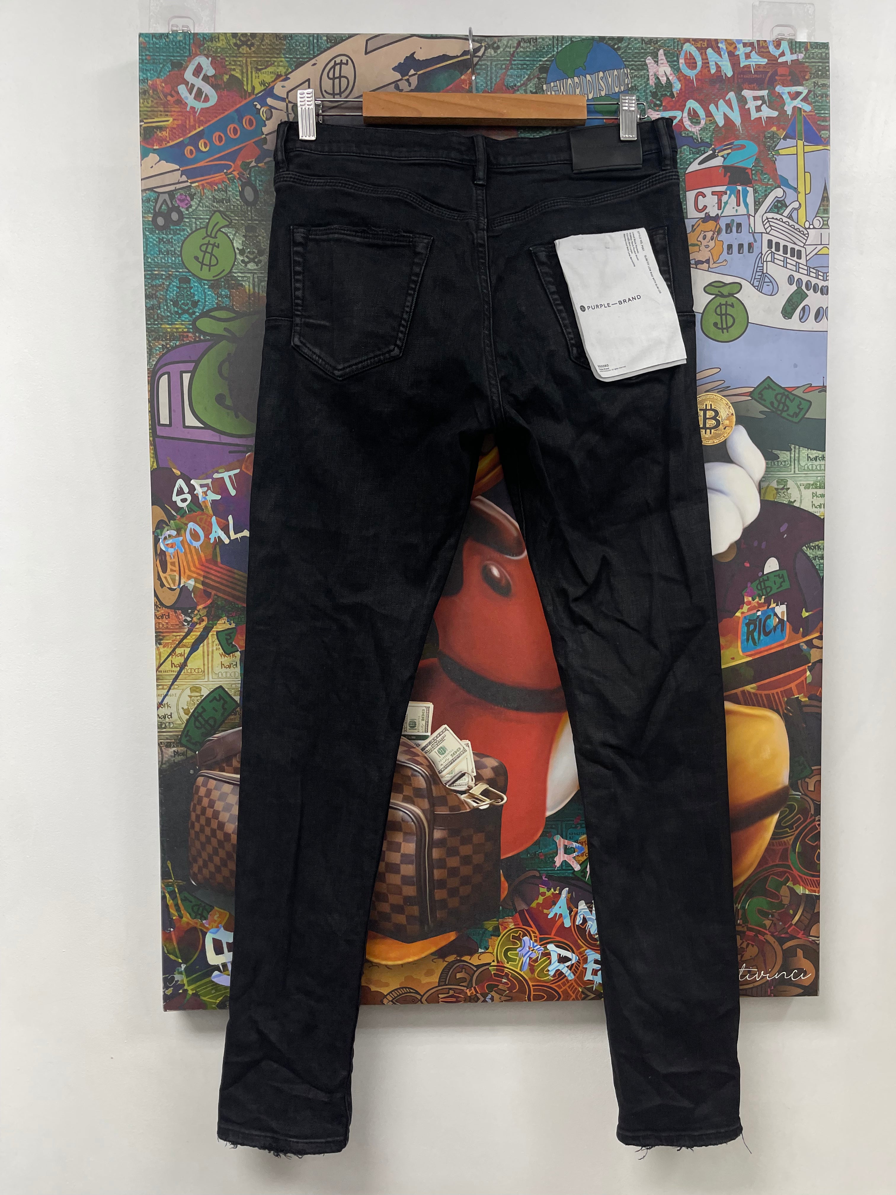 Purple Brand Black Wax Jeans