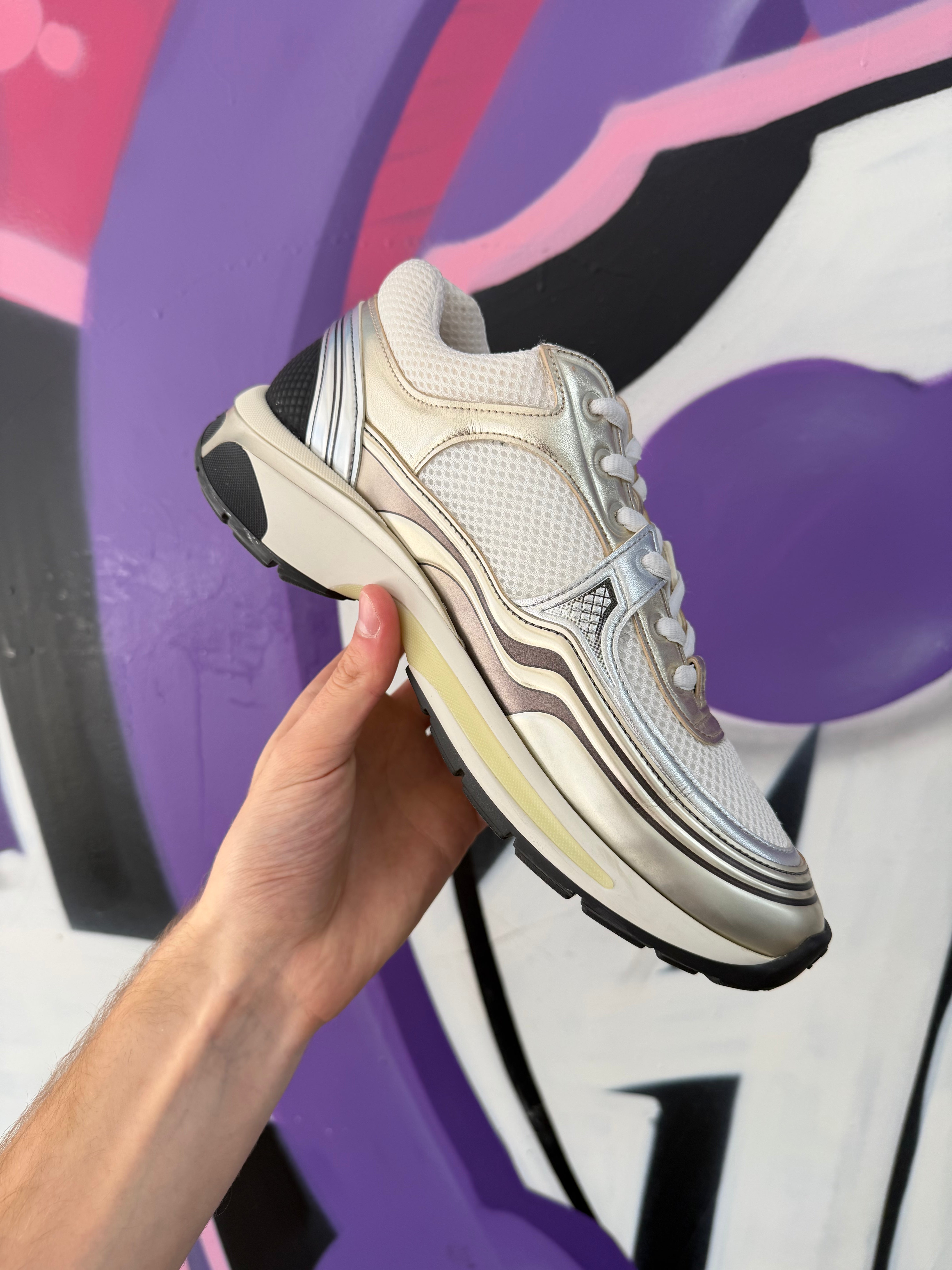 Chanel Gold Metallic Runner Sneakers