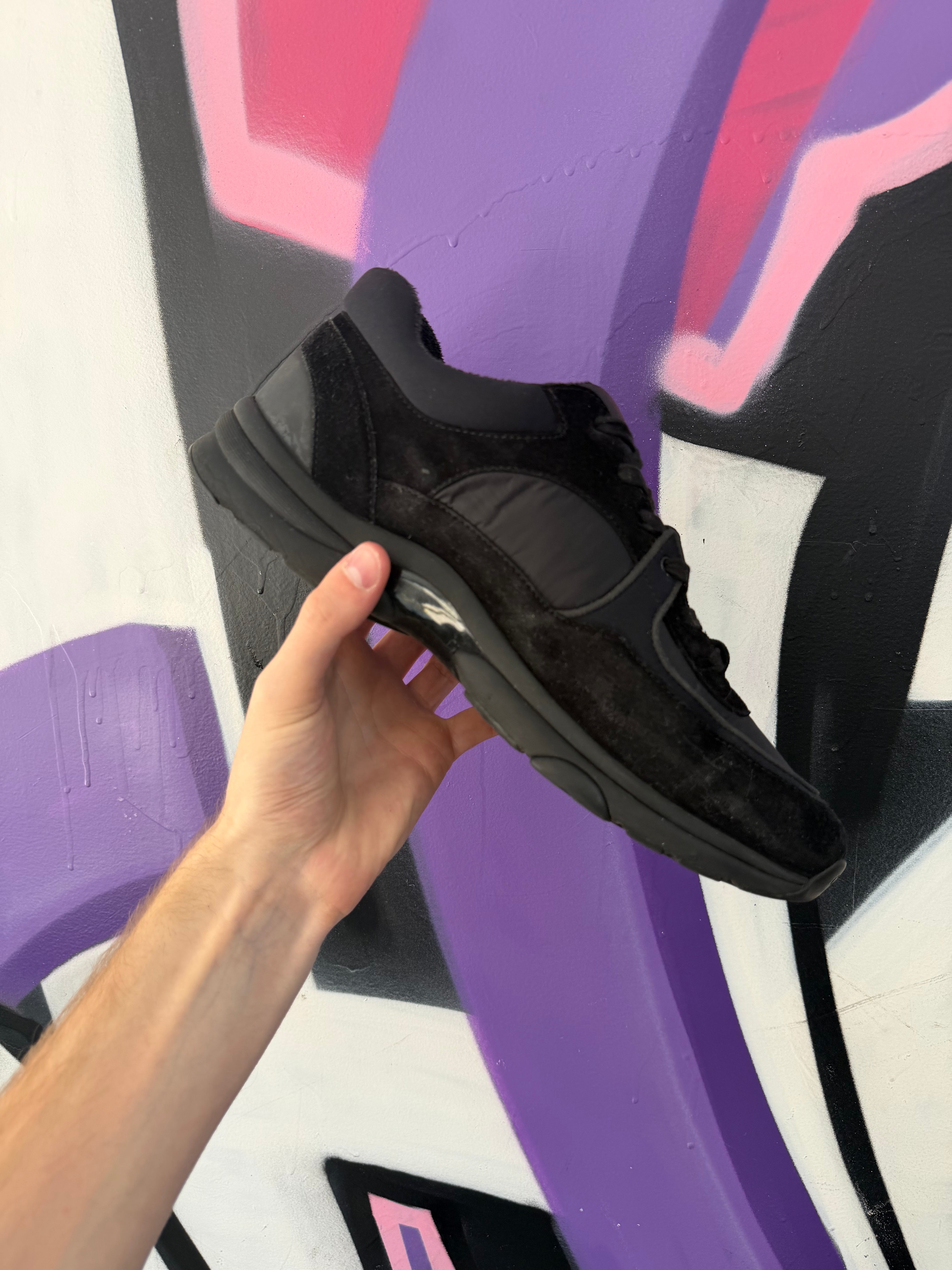Chanel Black CC Logo Sneakers