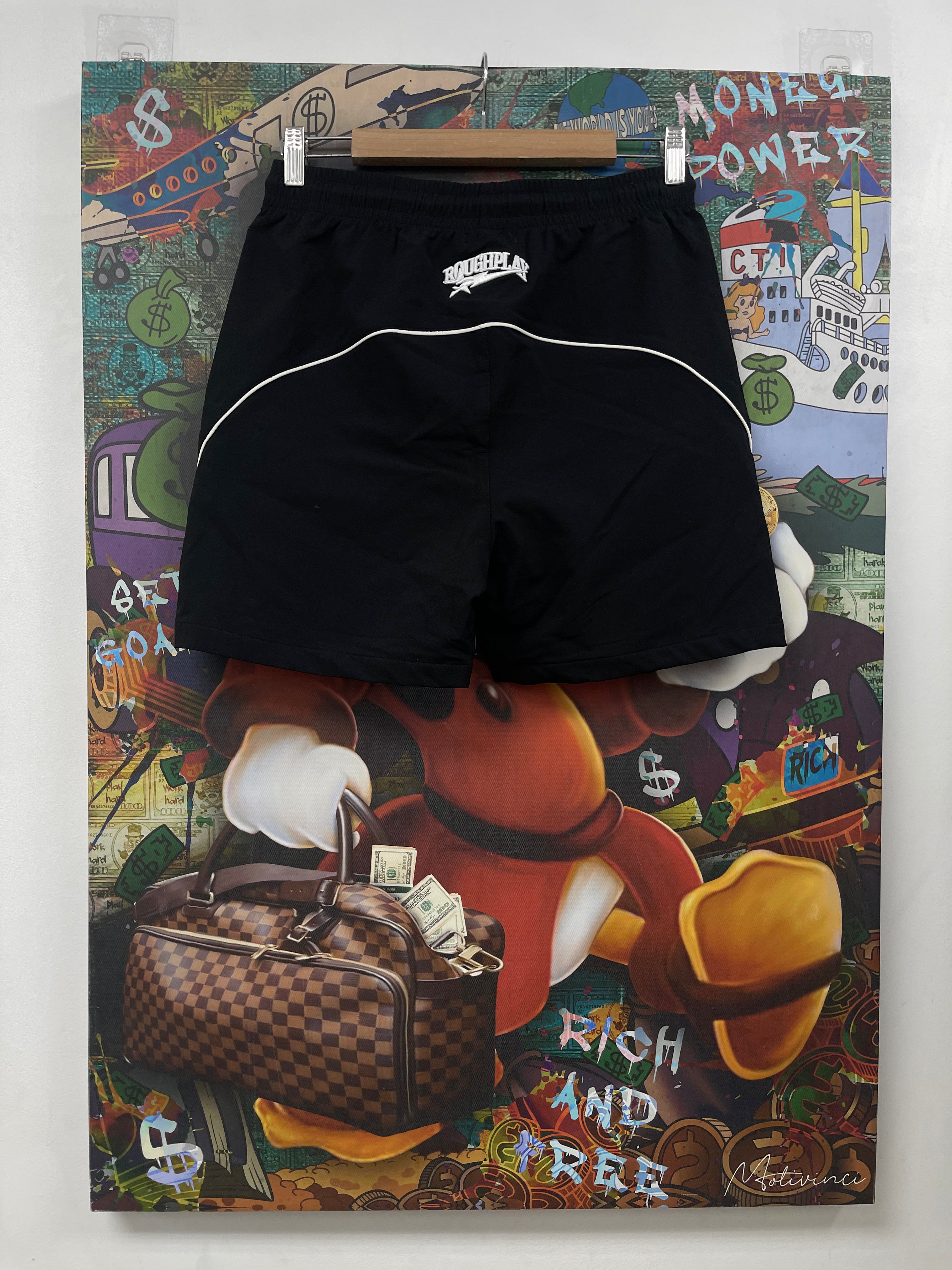 Roughplay Black Piping Shorts