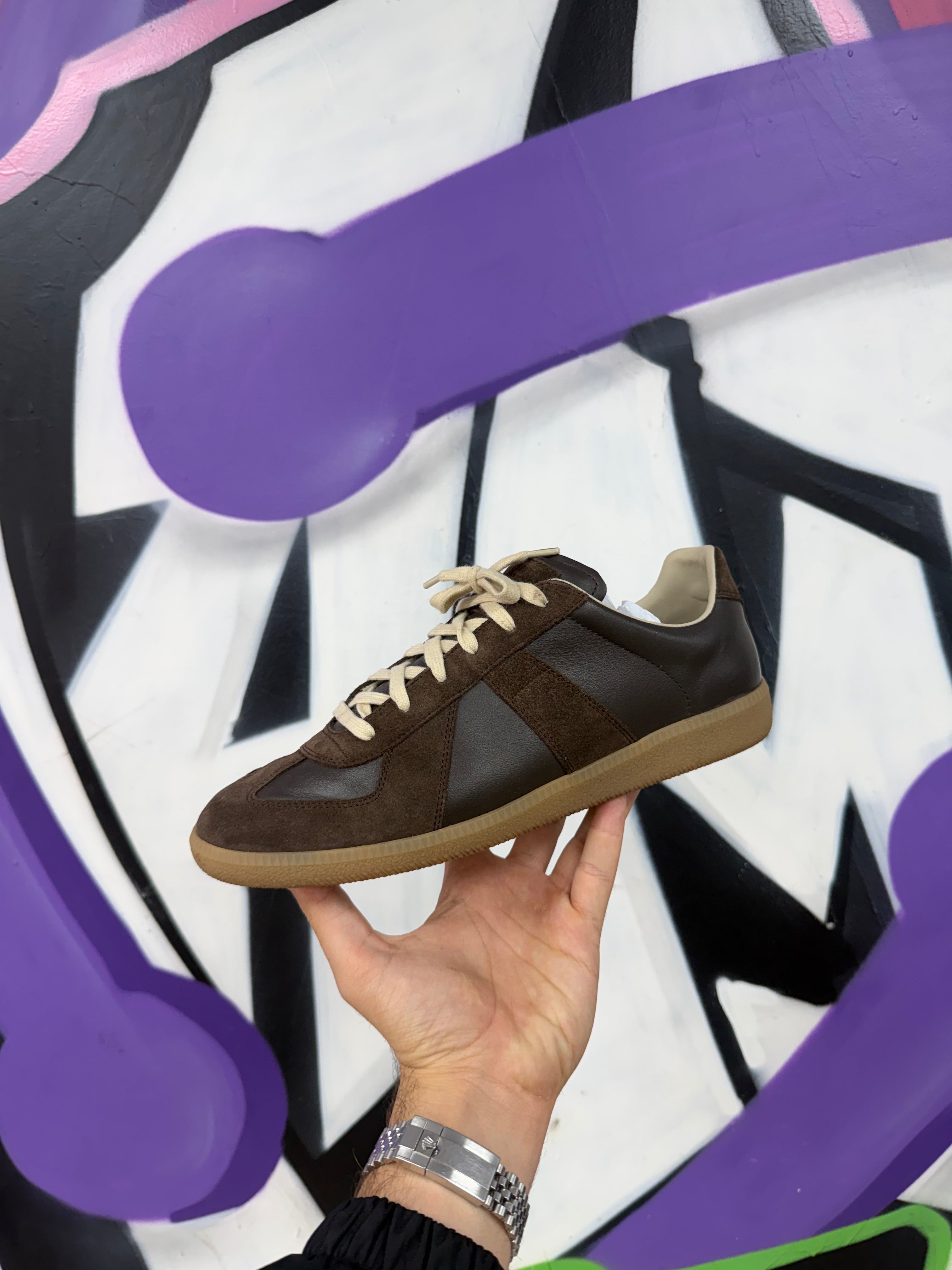 Maison Margiela Brown Replica Low Sneakers
