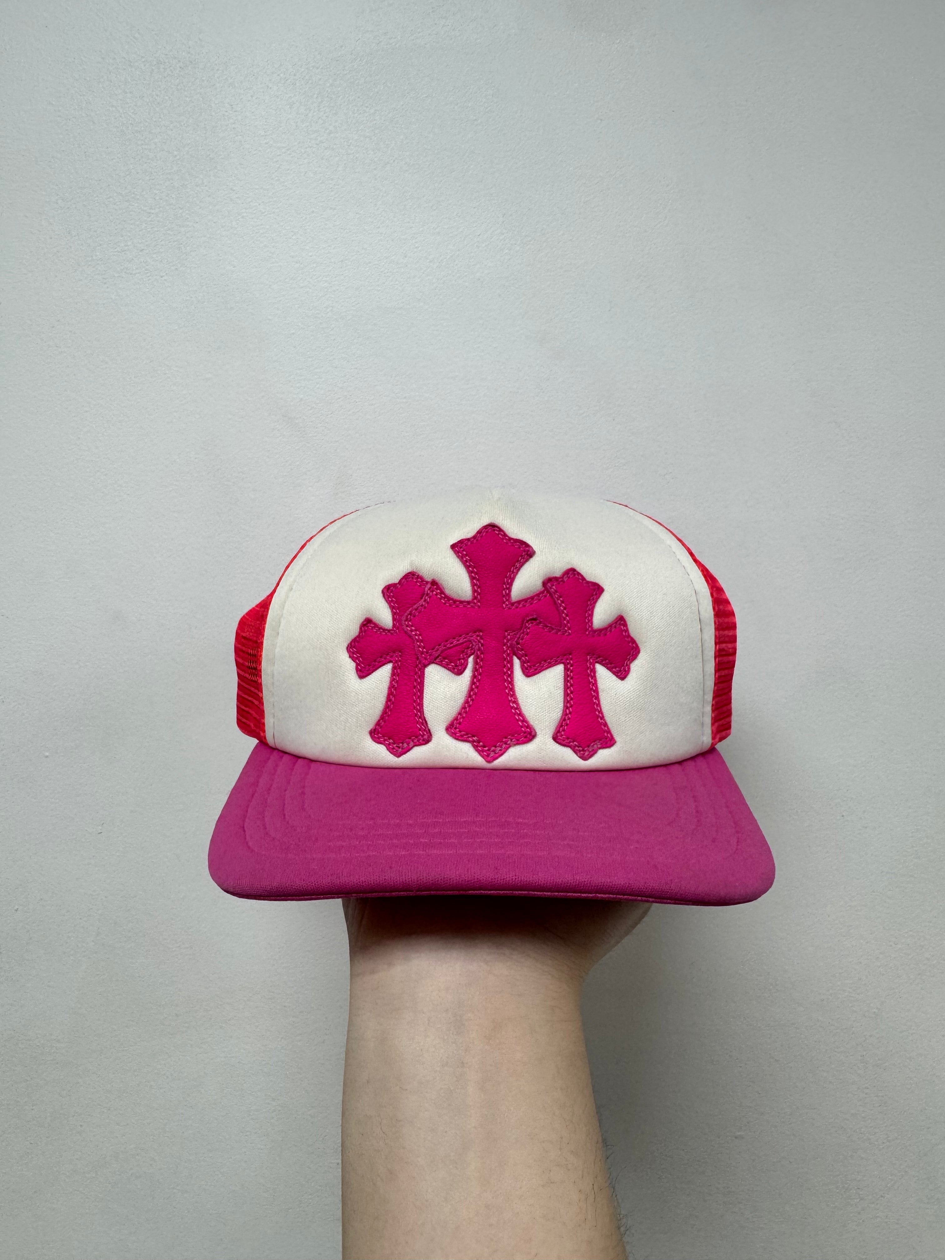 Chrome Hearts Pink Cemetery Trucker Hat