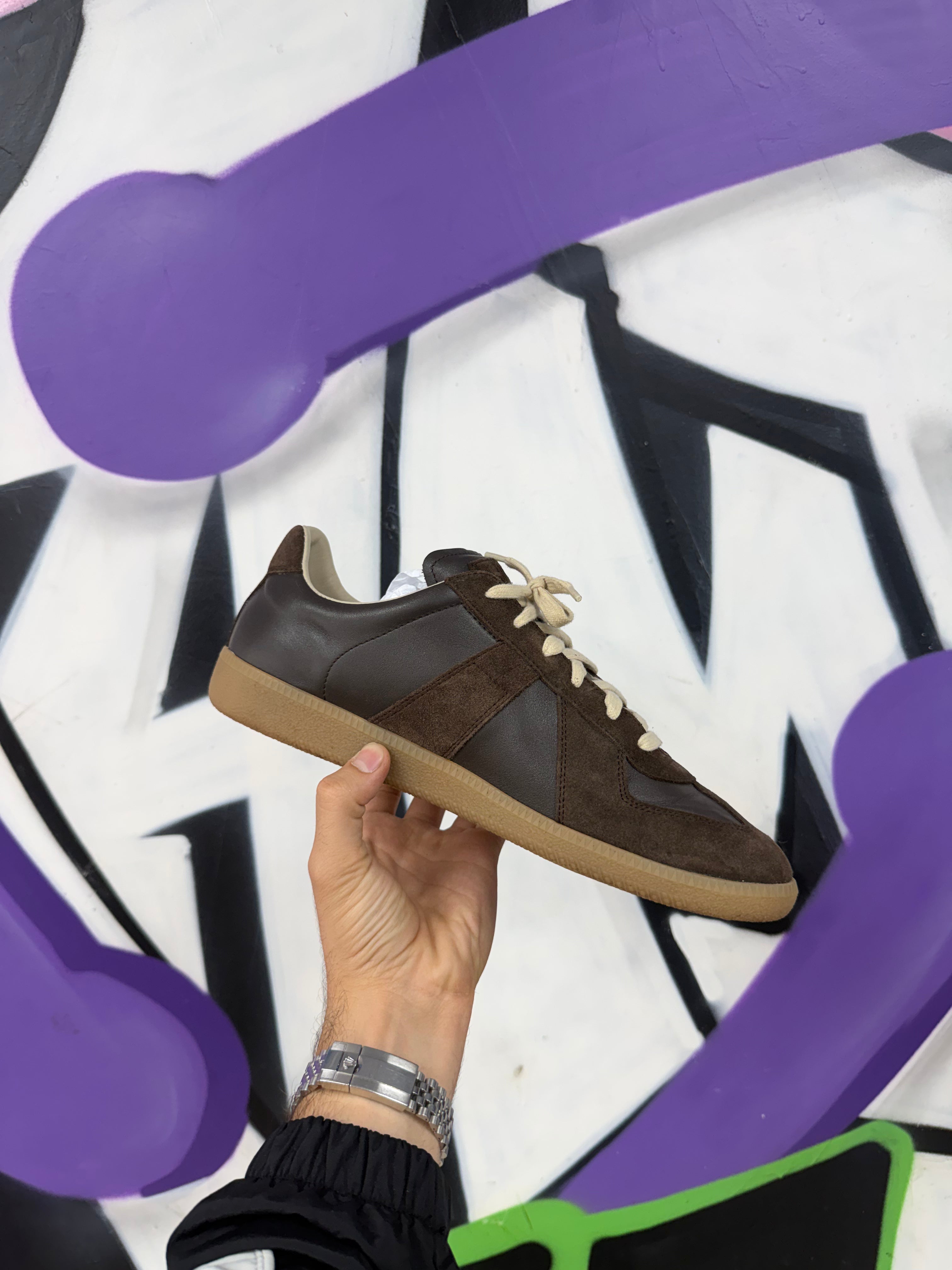 Maison Margiela Brown Replica Low Sneakers